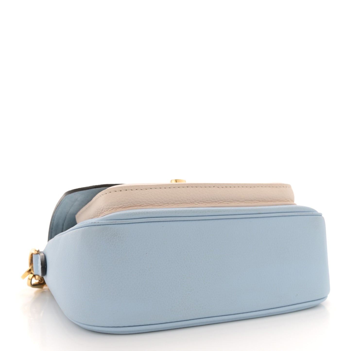Grained Calfskin Lockme Tender Bleu Nuage