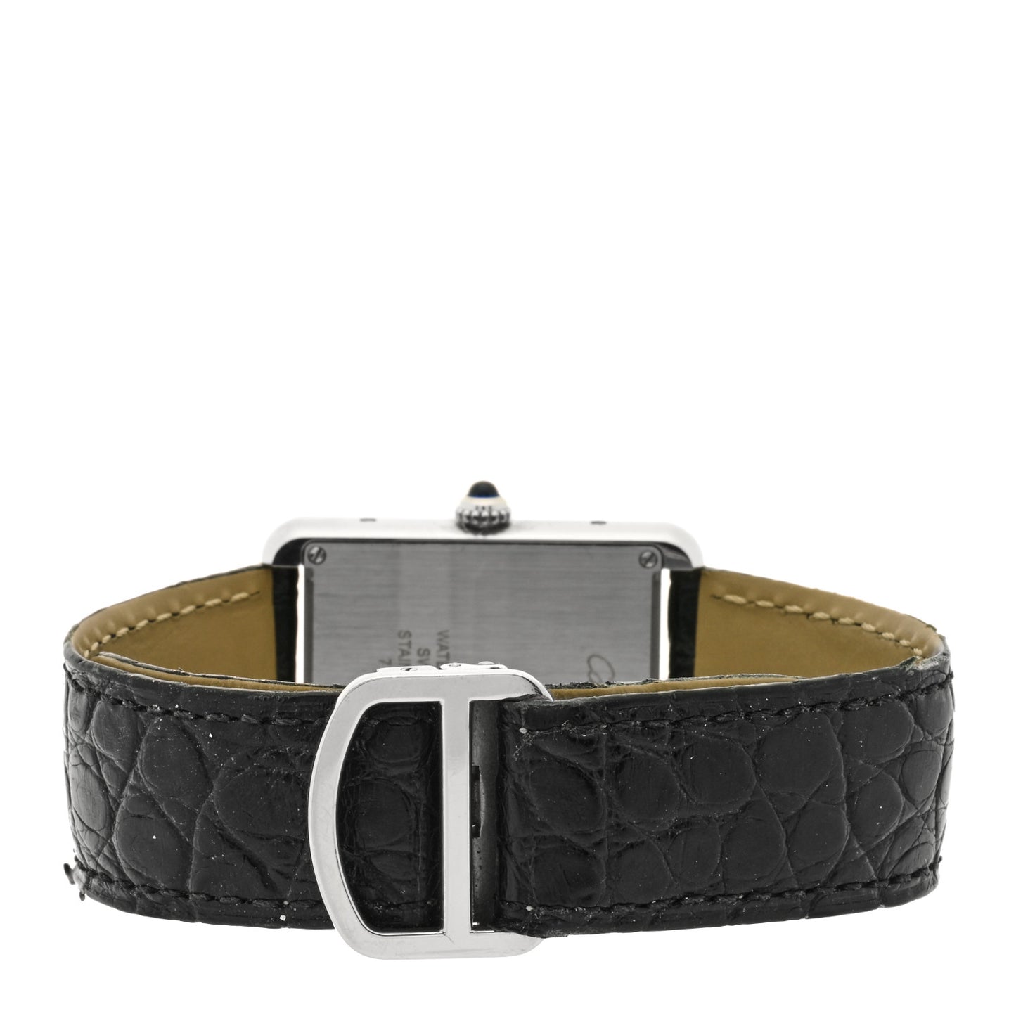Stainless Steel Alligator 27mm Tank Solo Quartz Watch