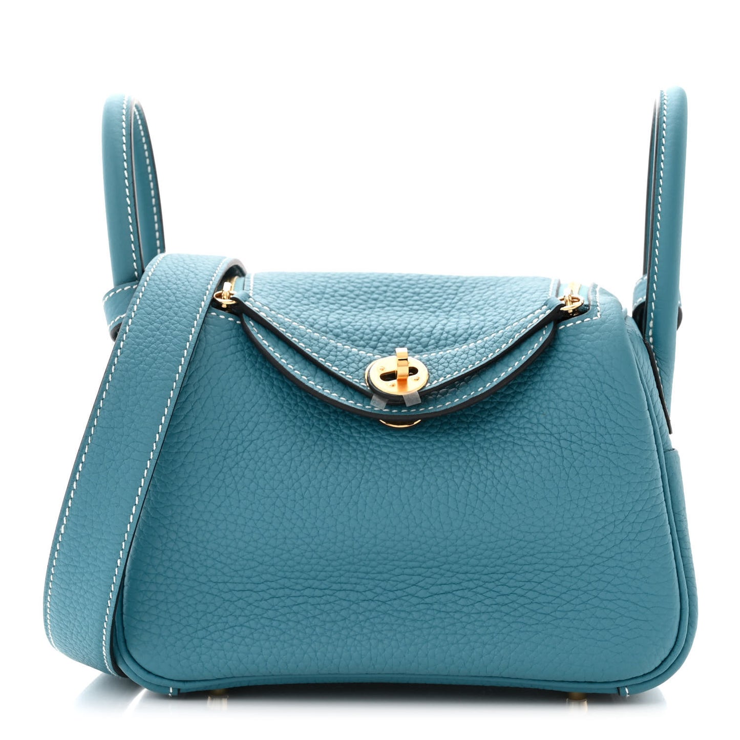 Taurillon Clemence Mini Lindy 20 New Bleu Jean