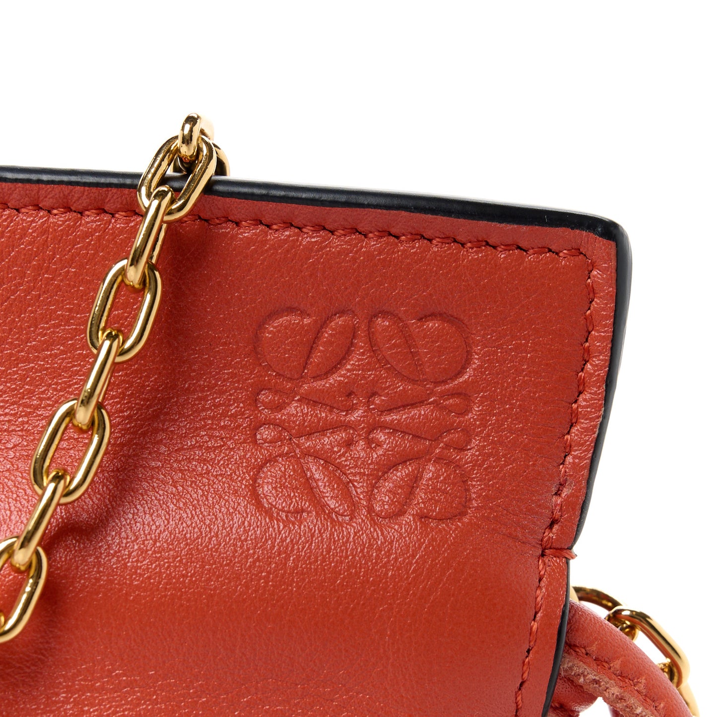 Calfskin Nano Flamenco Knot Clutch Orange