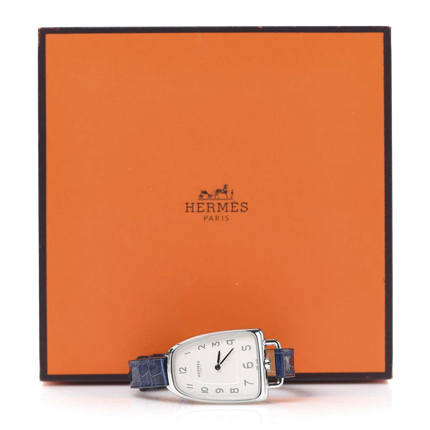 Stainless Steel Alligator 26mm Galop Quartz Watch Bleu Saphir
