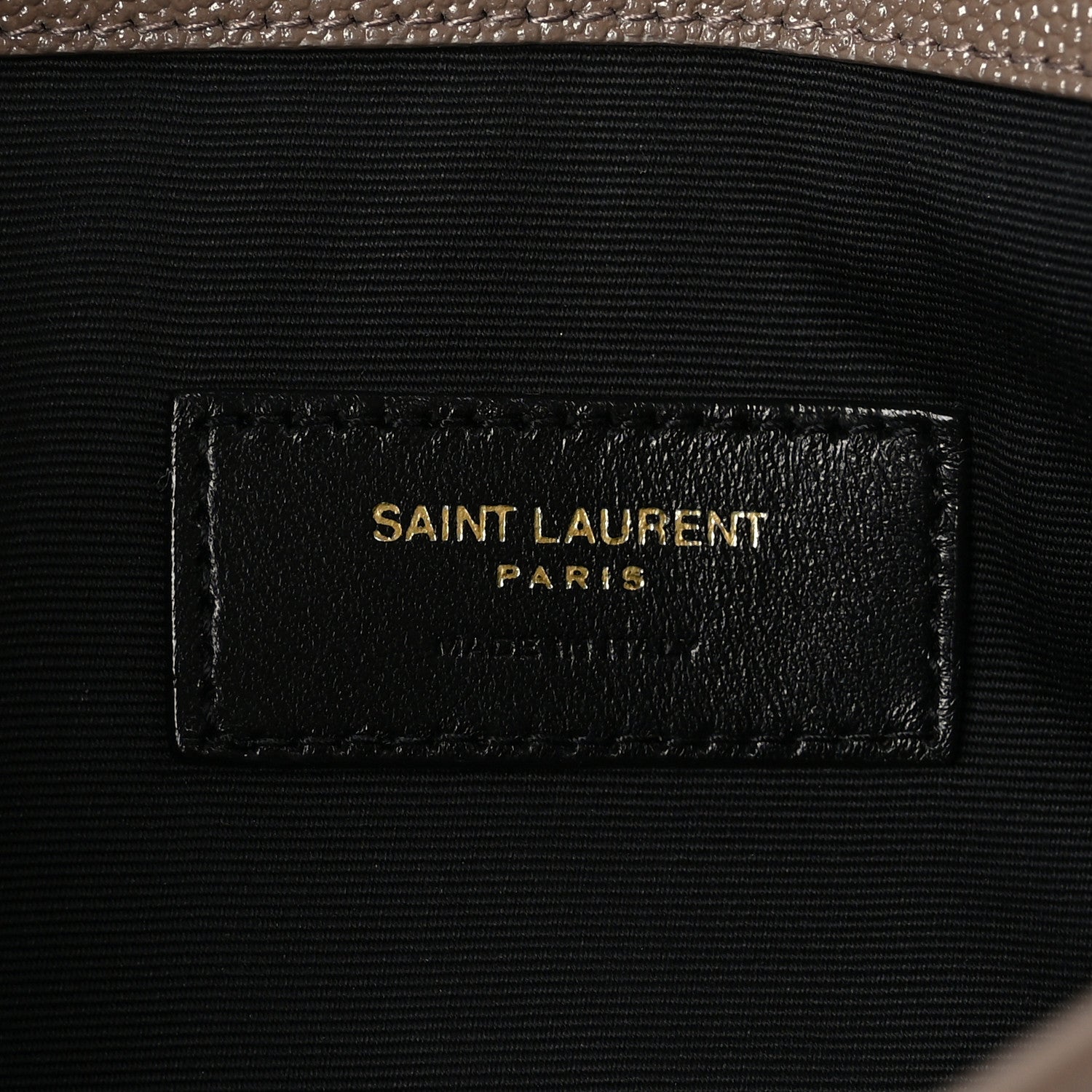 Saint Laurent Grain De Poudre Uptown Pouch Dark Beige 7 of 7
