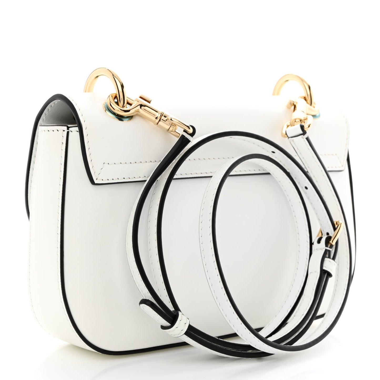 Calfskin 3.5 Flap Crossbody Bag White