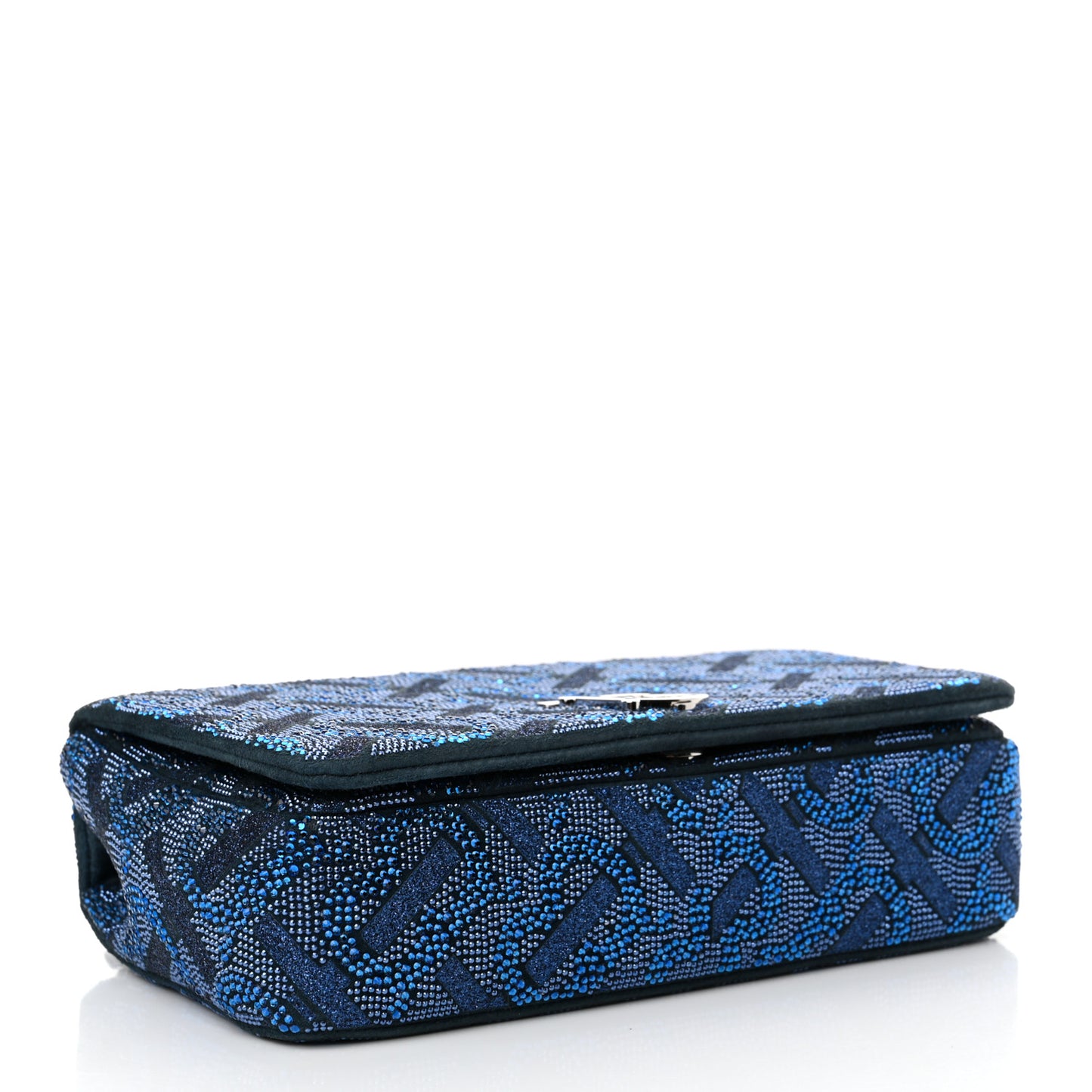 Glittery Crystal Embellished Small TB Lola Bag Blue