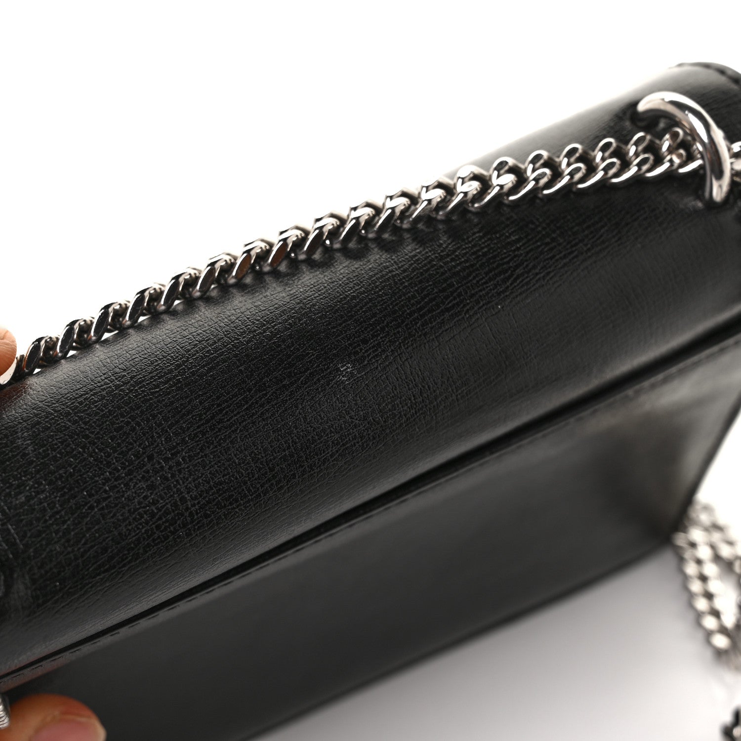 Saint Laurent Calfskin Monogram Sunset Chain Wallet Black 25 of 27