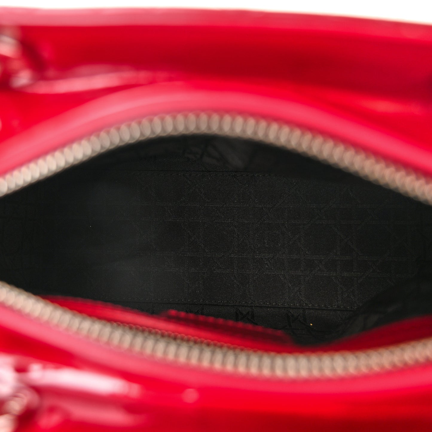 Patent Cannage Medium Lady Dior Red