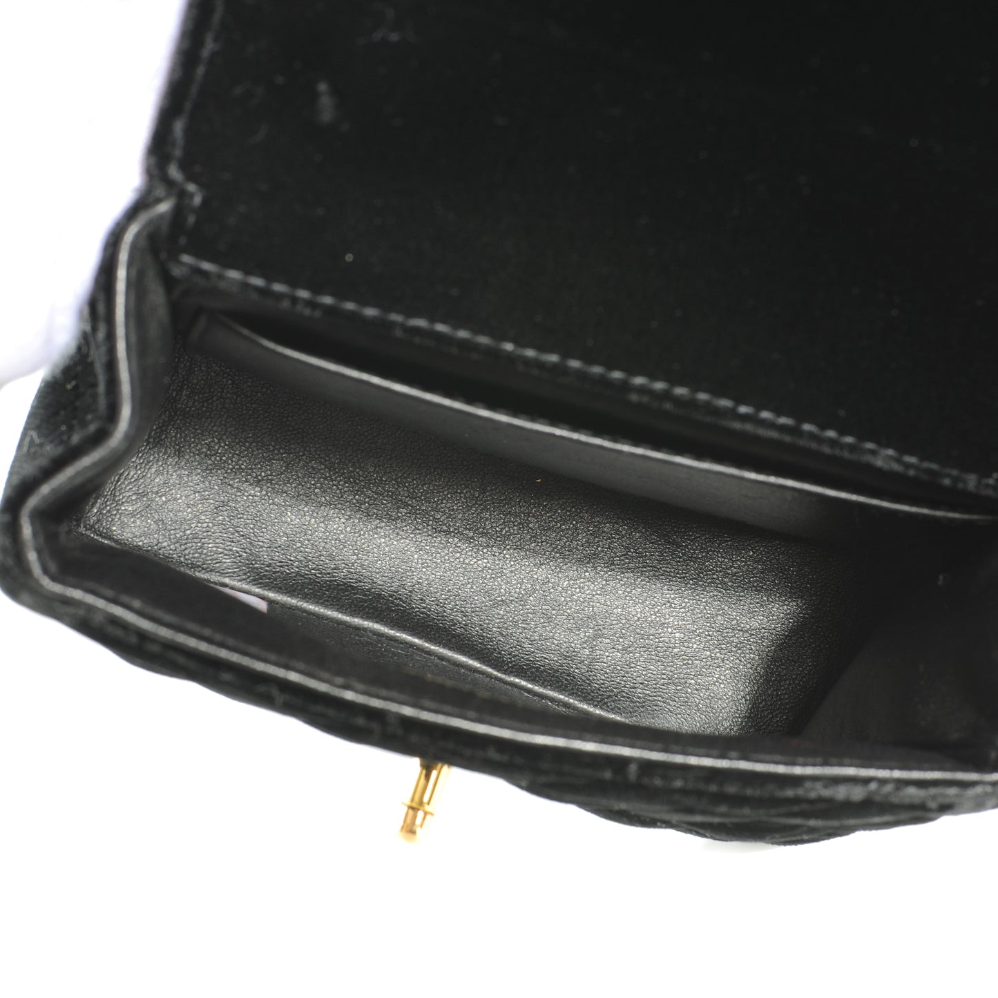 Velvet Micro Mini Kelly Flap Bag Black