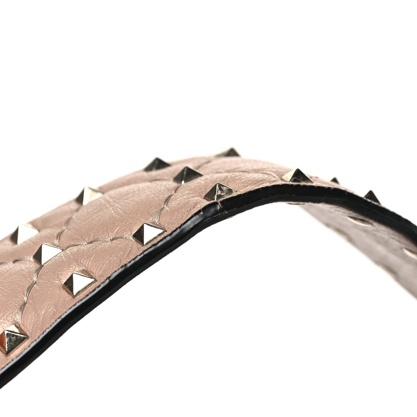 Lambskin Medium Rockstud Spike Shoulder Bag Poudre