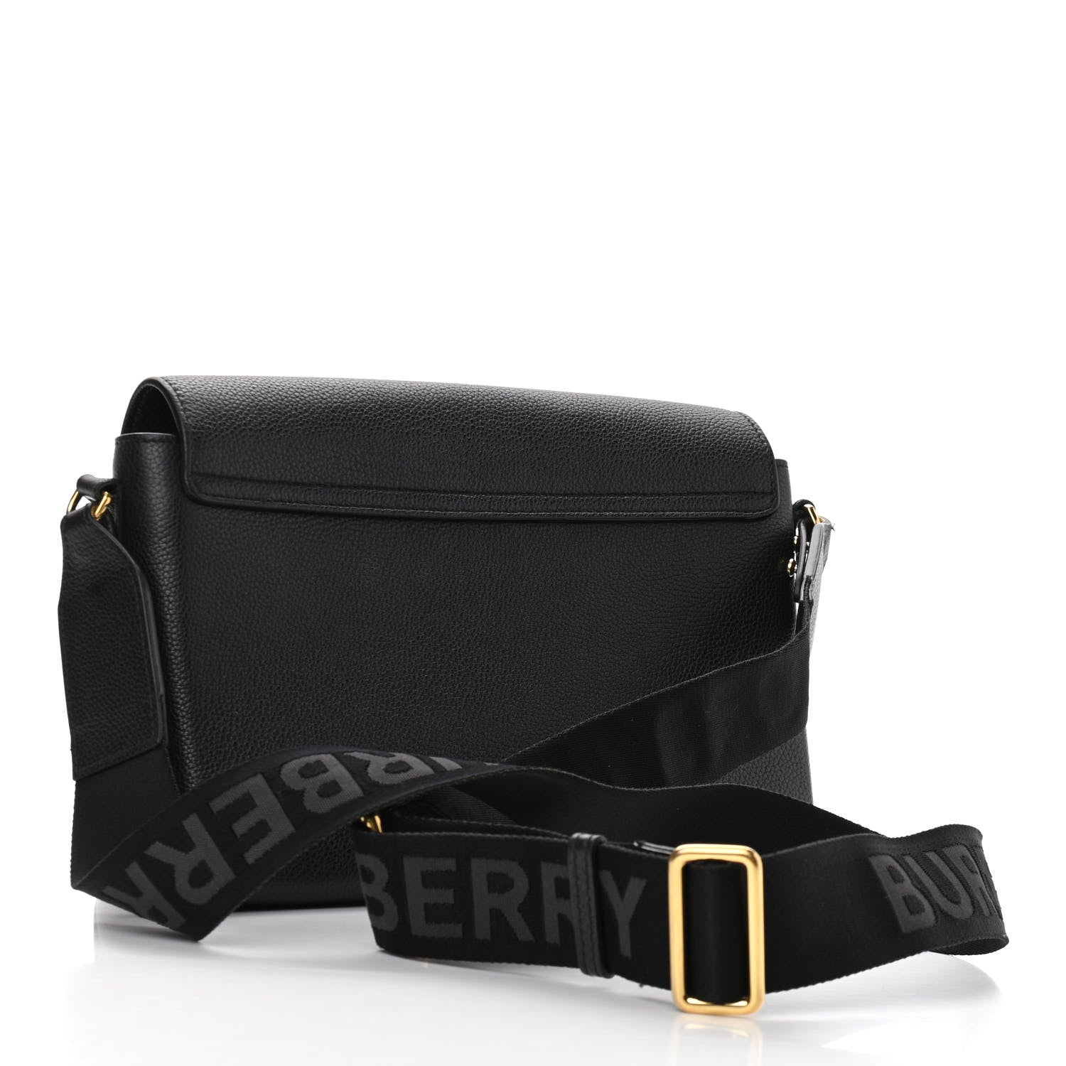 Burberry Grainy Calfskin Vintage Check Note Crossbody Bag Black 3 of 11