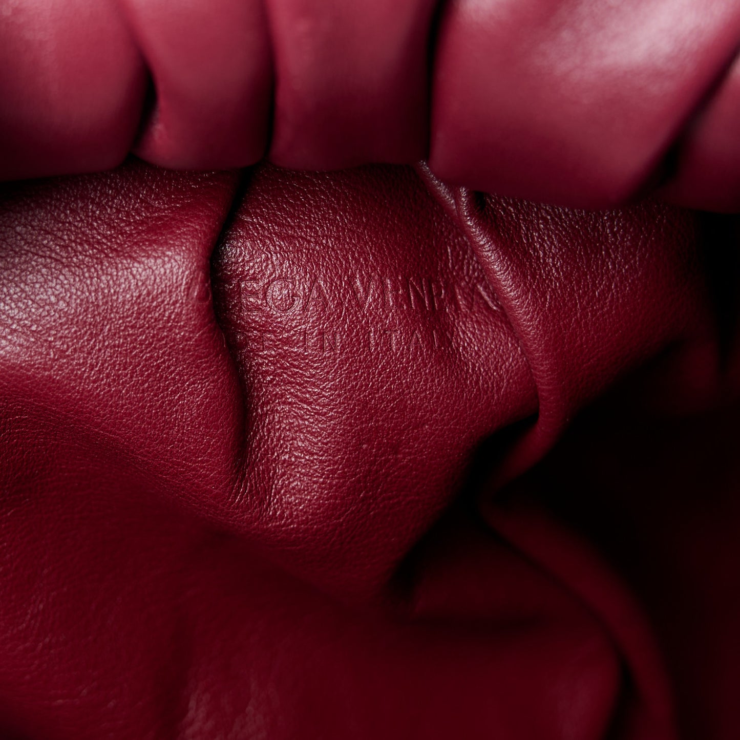 Smooth Butter Calfskin Small The Shoulder Pouch Dark Red