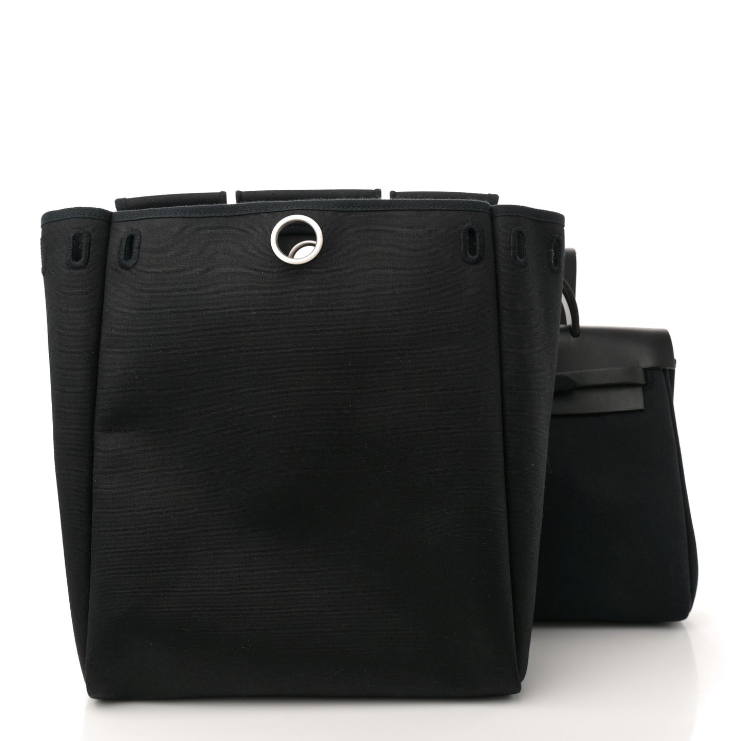 Toile Vache Calfskin Herbag 30 PM Backpack Black