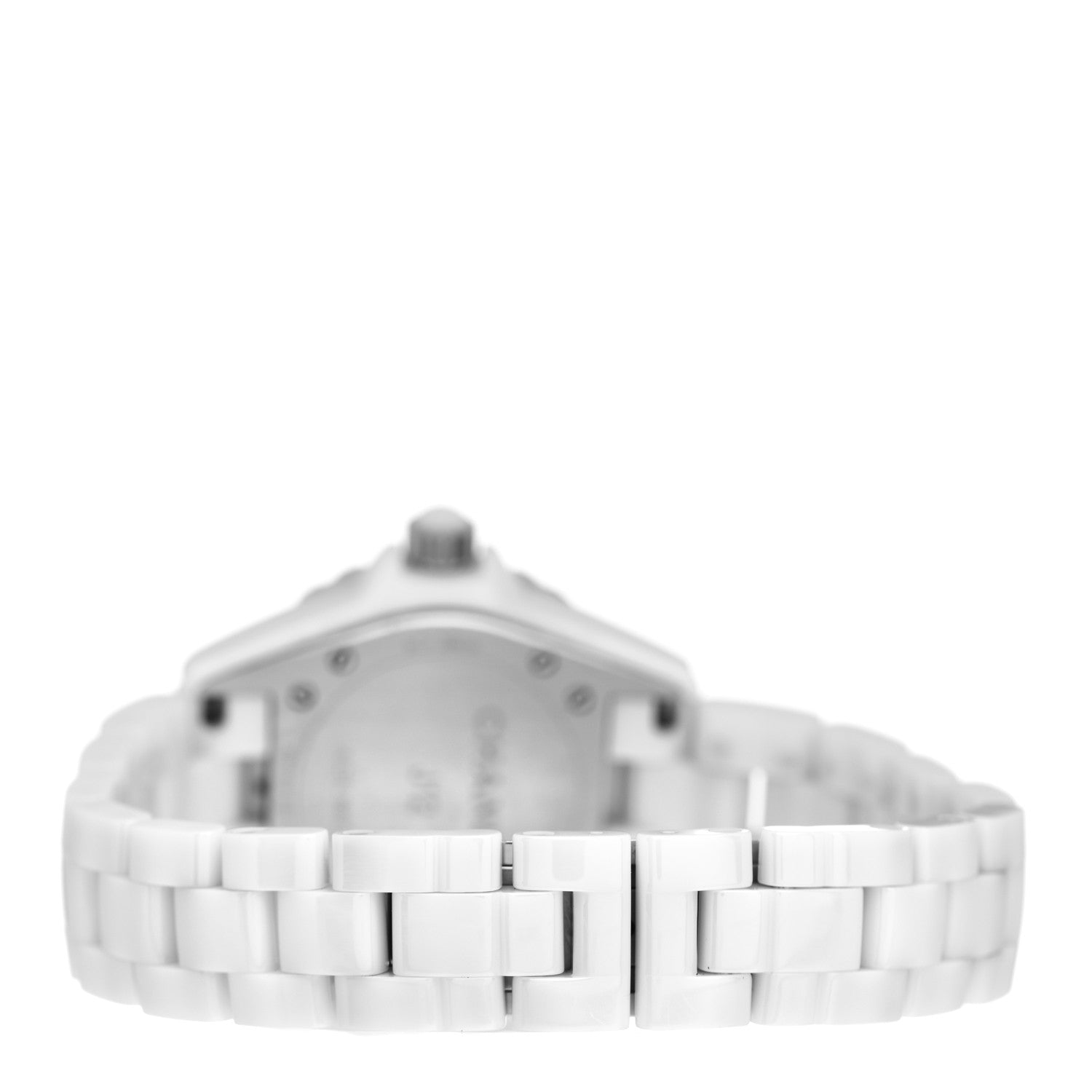 Chanel Stainless Steel Ceramic Diamond 33mm J12 Quartz Watch White 3 of 5