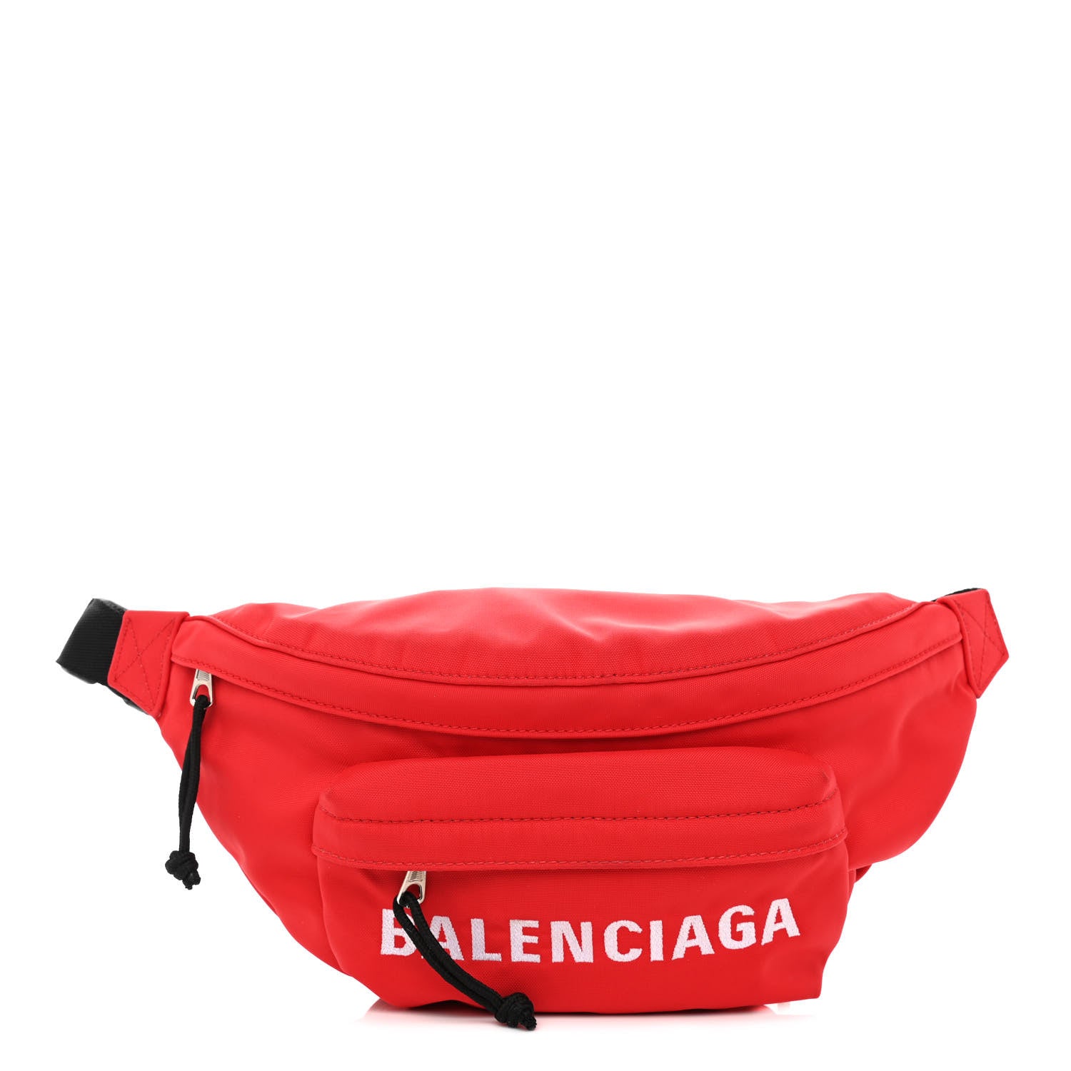 Balenciaga Sport Nylon Logo Embroidered Wheel Beltpack Bright Red White 1 of 10