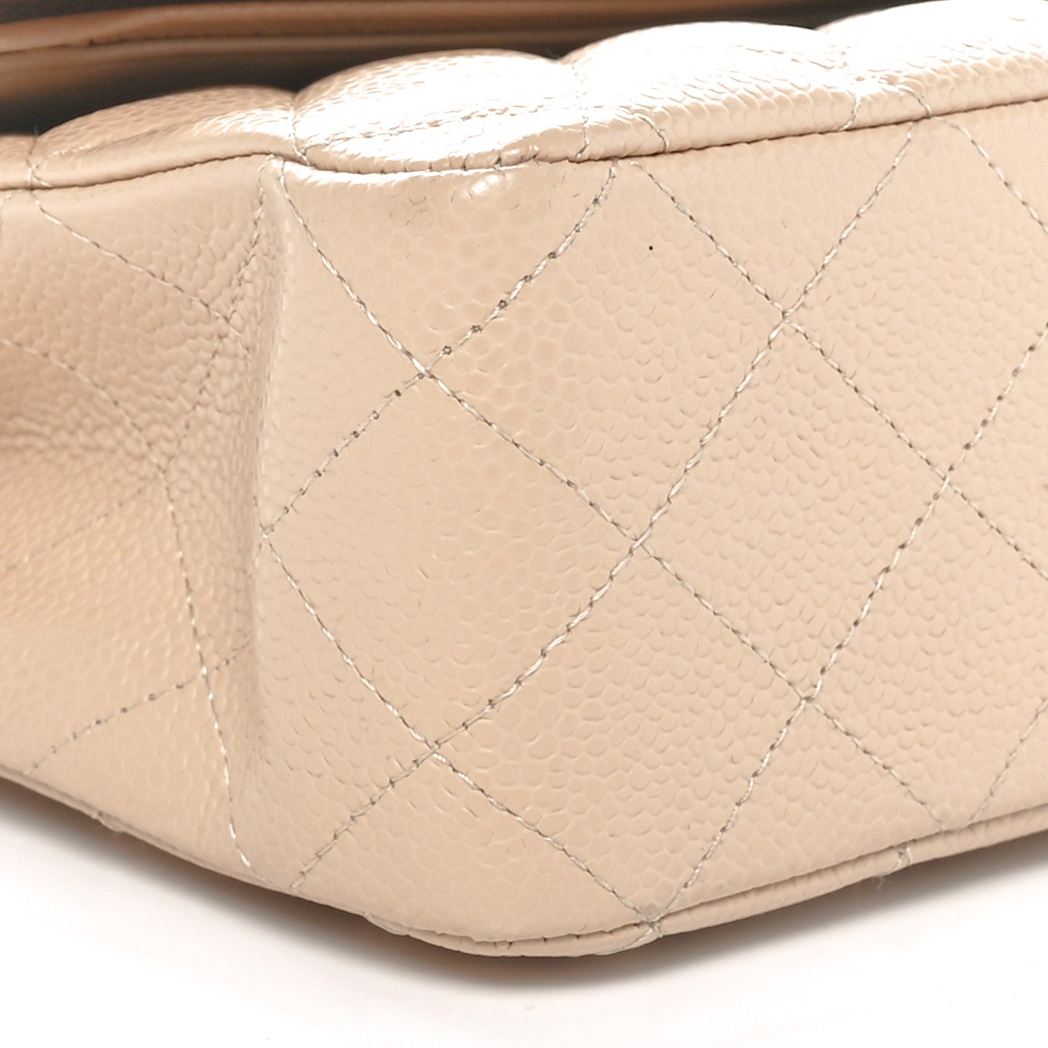 Chanel Caviar Quilted Medium Double Flap Beige 9 of 10