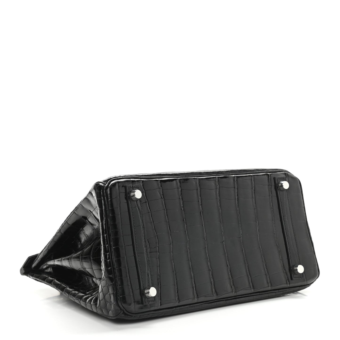 Shiny Niloticus Crocodile Birkin 30 Black