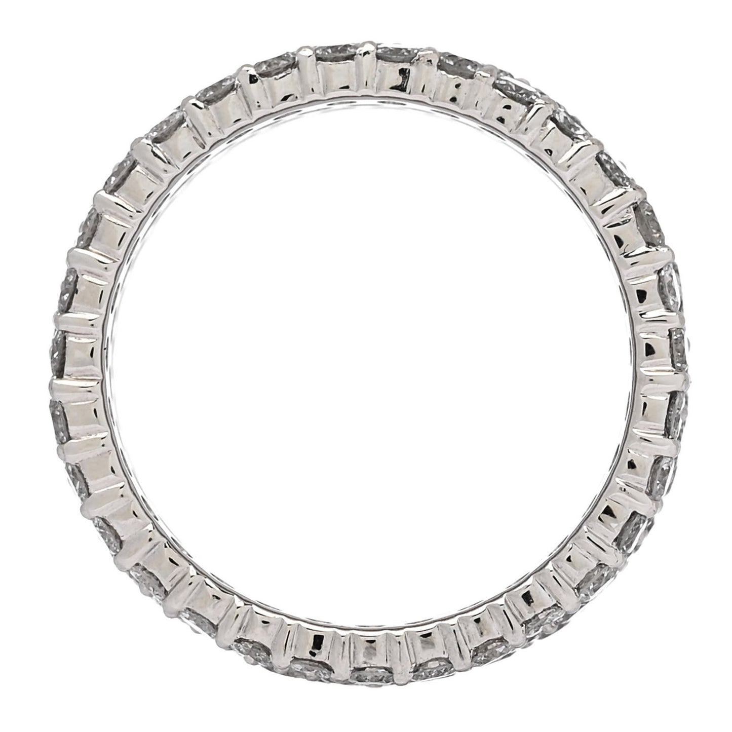 Platinum Diamond 5.24ctw Five Row Eternity Band Ring 58 8.5