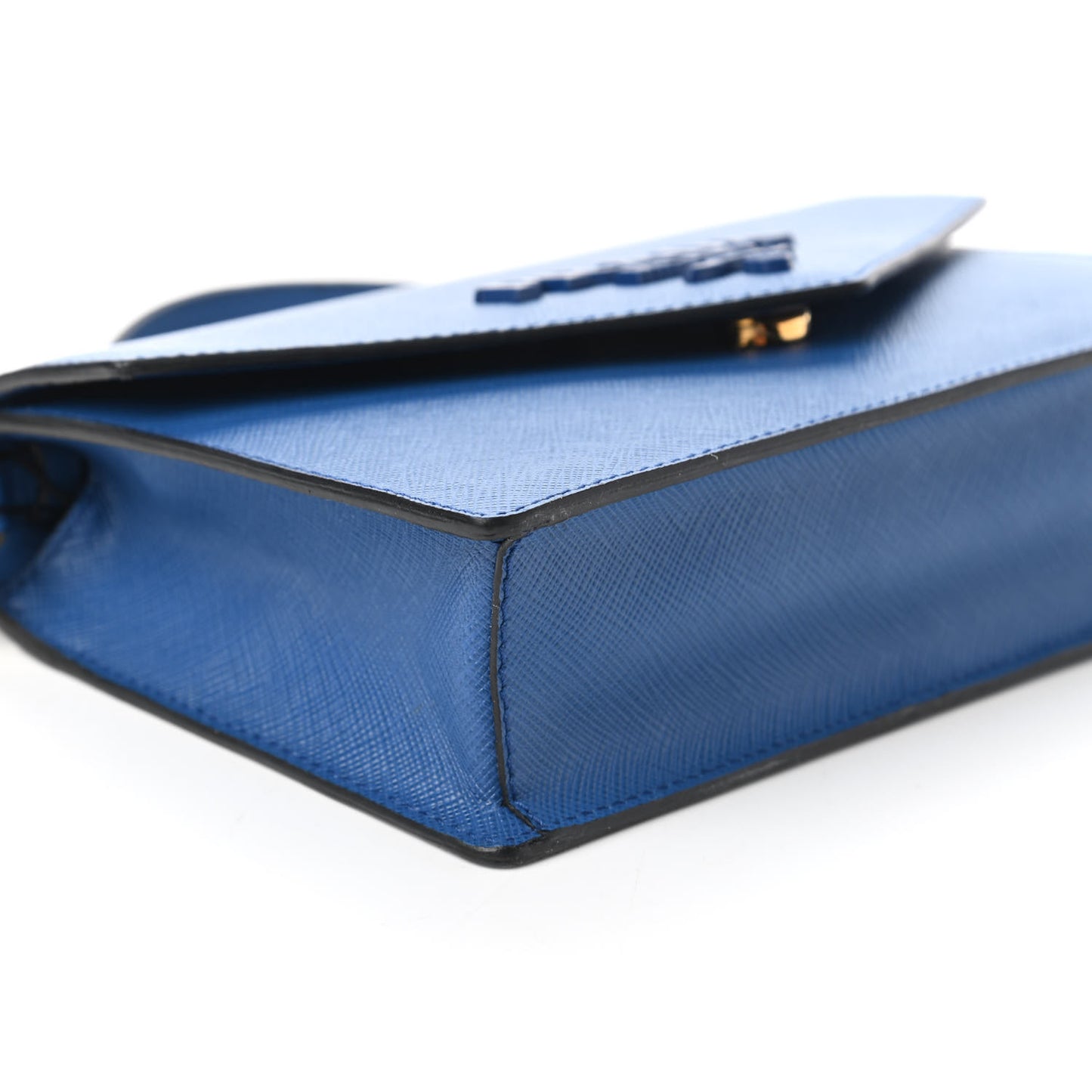 Saffiano Envelope Chain Shoulder Bag Bluette