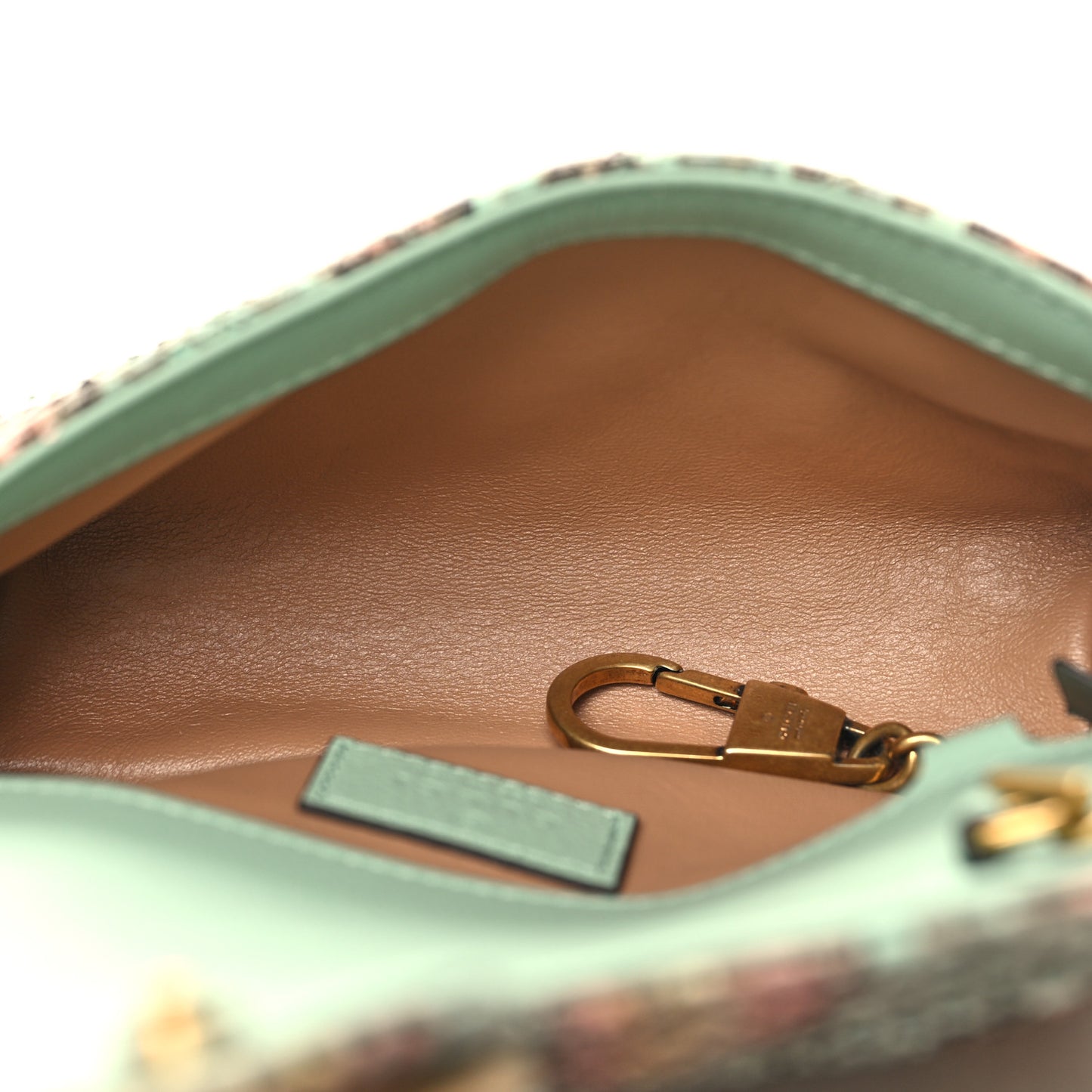 Snakeskin Matelasse GG Marmont Chain Belt Bag