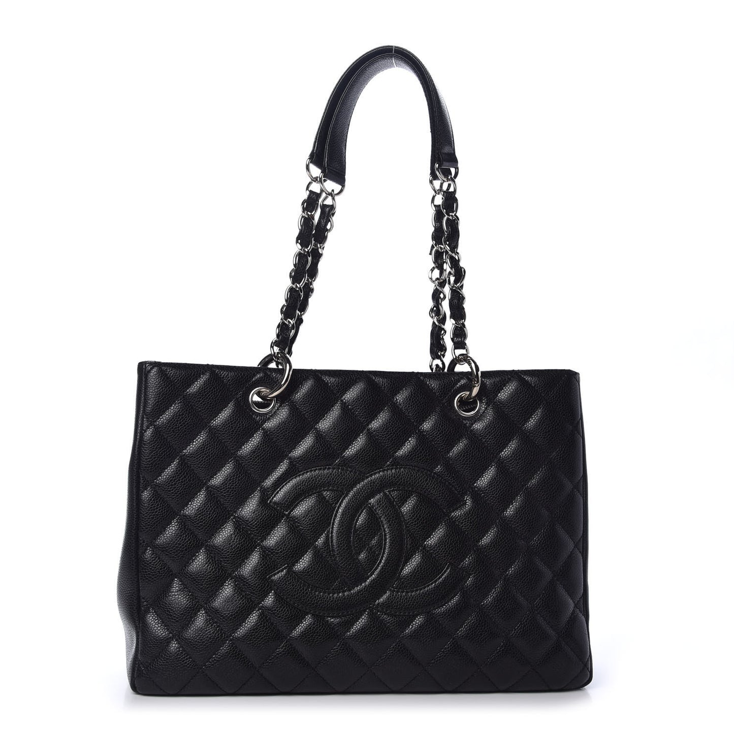 Caviar Quilted Grand Shopping Tote GST Black