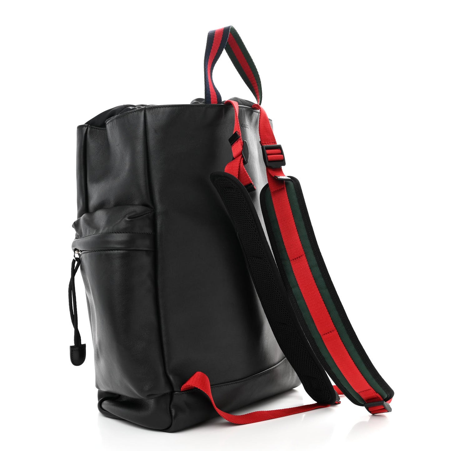 Calfskin Web Blind For Love Animalier Drawstring Backpack Black