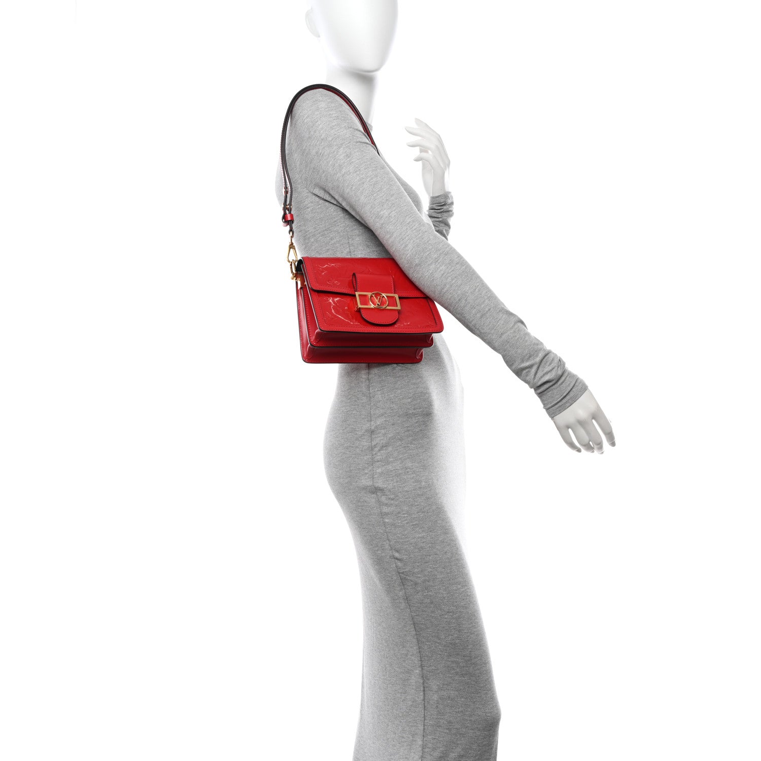 Louis Vuitton Vernis Monogram Dauphine Mini Red 2 of 10