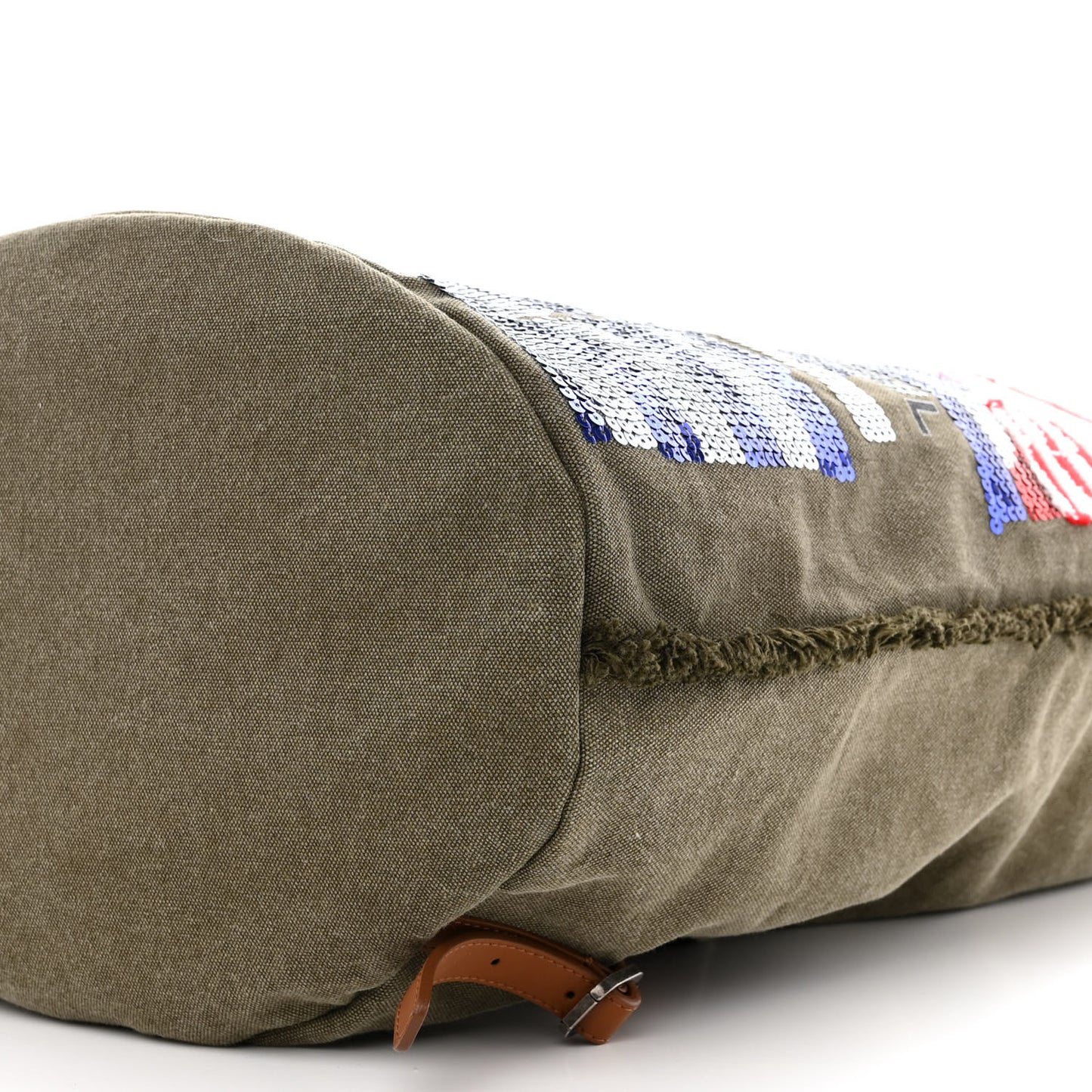 Canvas Sequins Cubano Trip Backpack Khaki