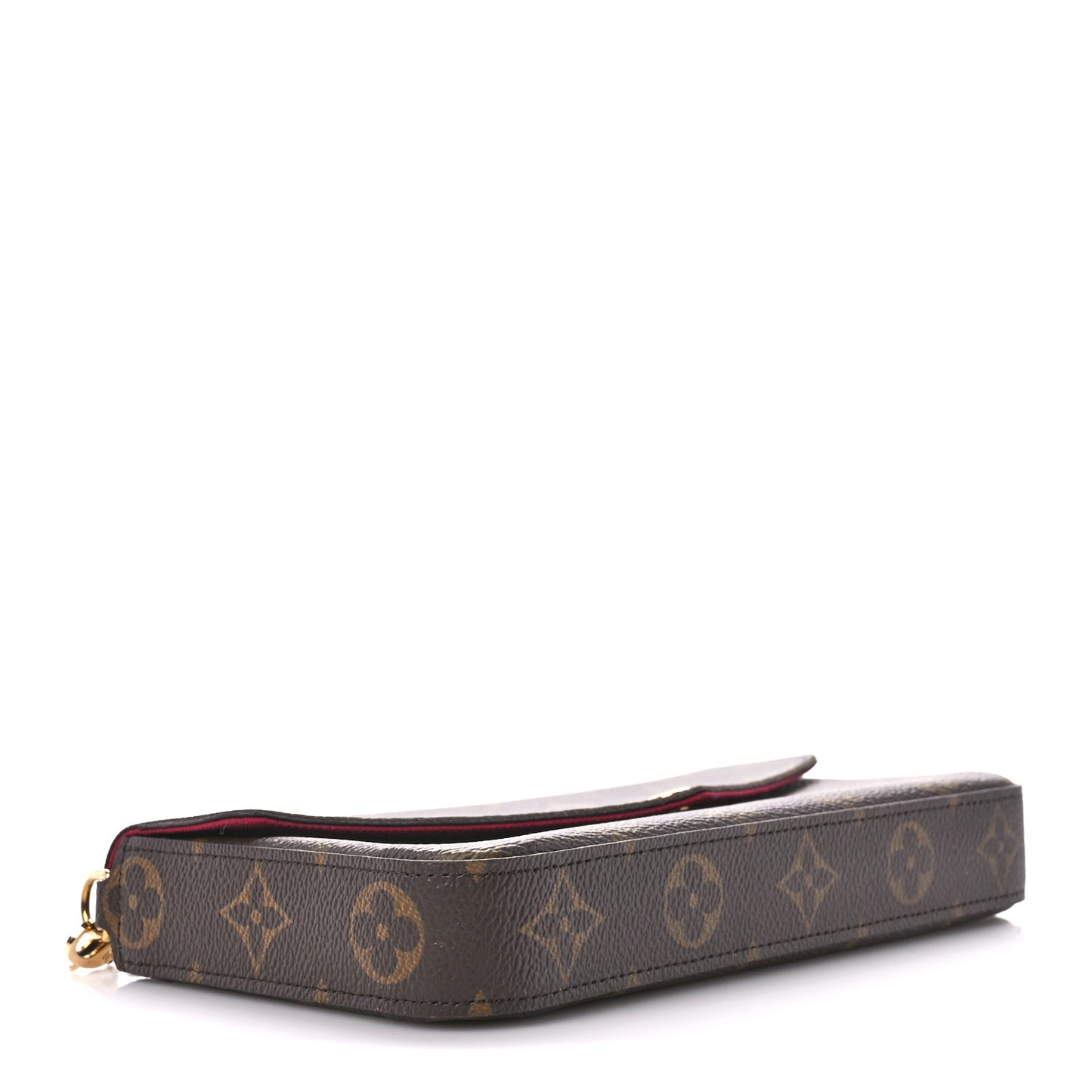 Monogram Pochette Felicie Chain Wallet Fuchsia