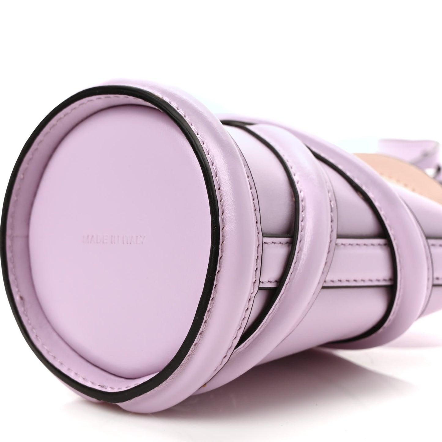 Calfskin Mini Curve Bucket Bag Light Purple