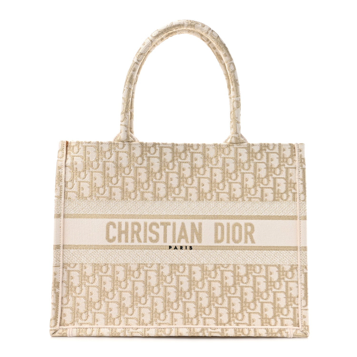 CHRISTIAN DIOR クリスチャン ディオールデイト3001ゴールド文字 Christian Dior Oblique Medium Book Tote Gold Multicolor 1833352