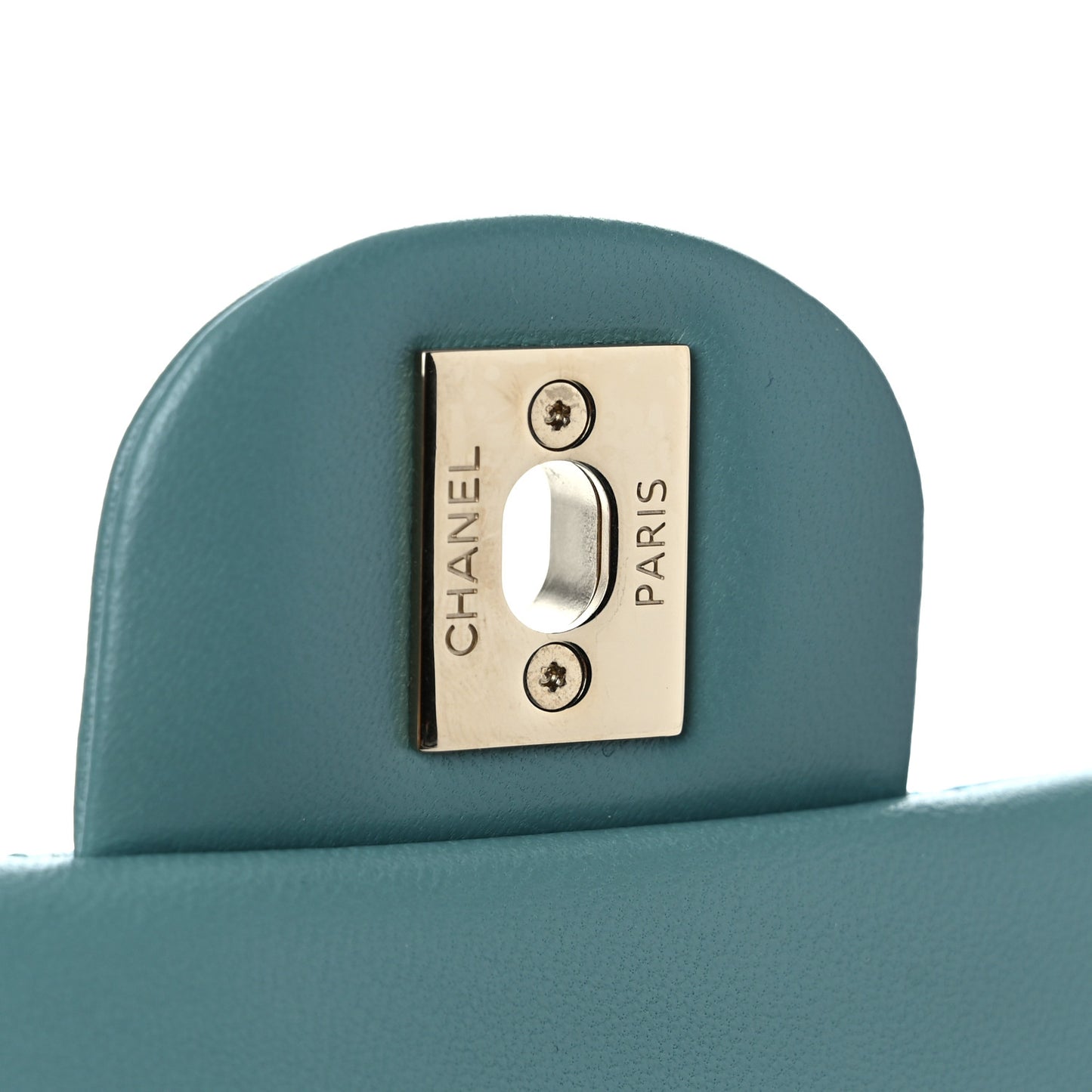 Lambskin Quilted Mini Rectangular Flap Green