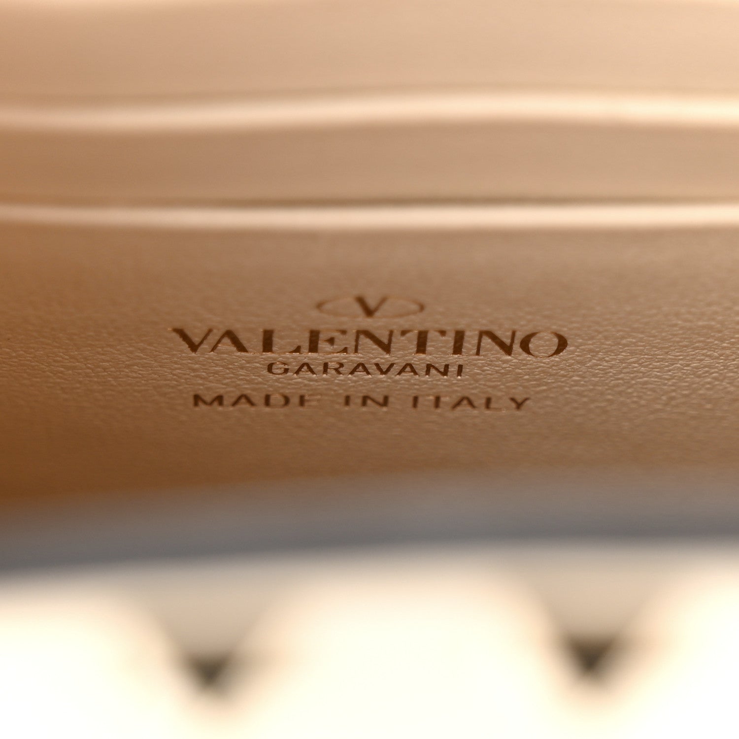Valentino Garavani Calfskin Rockstud Phone Holder Ivory 6 of 11