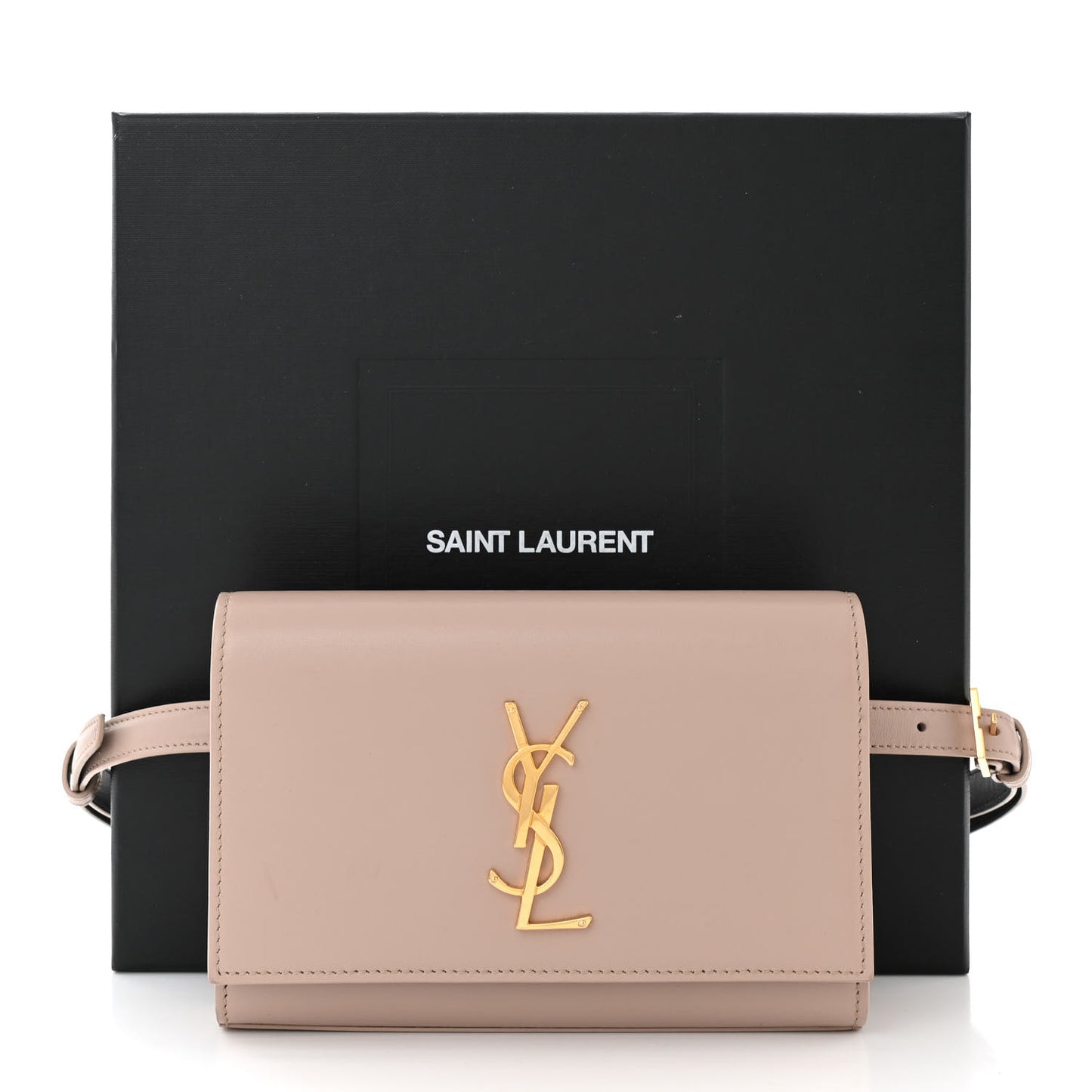 Smooth Calfskin Monogram Kate Belt Bag Light Natural