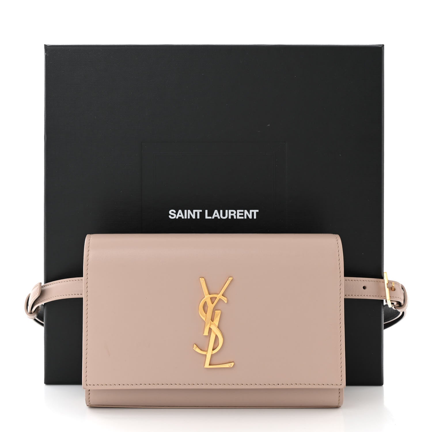 Saint Laurent Smooth Calfskin Monogram Kate Belt Bag Light Natural 10 of 10
