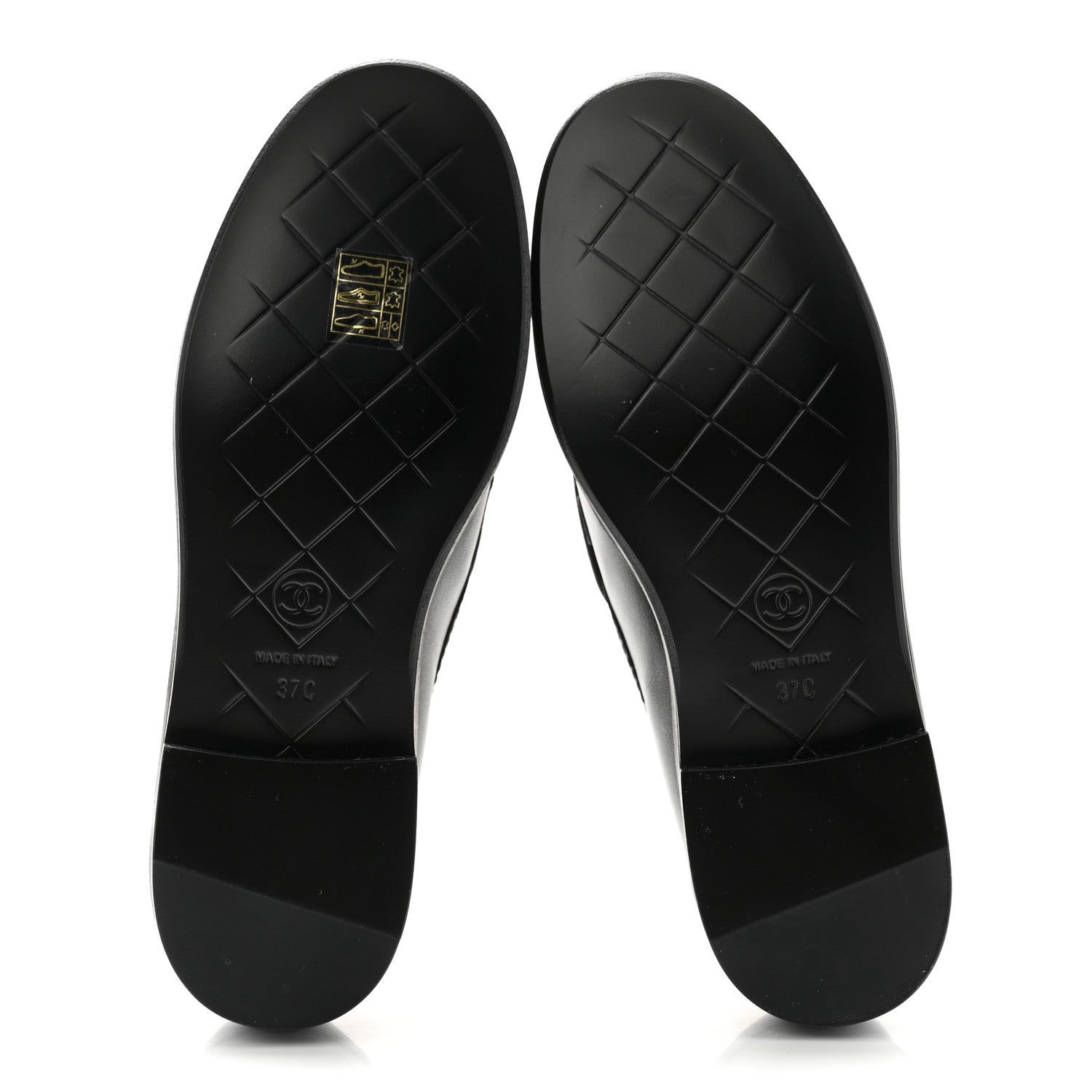 Chanel Lambskin Quilted CC Turnlock Loafers 37 Black 5 of 8