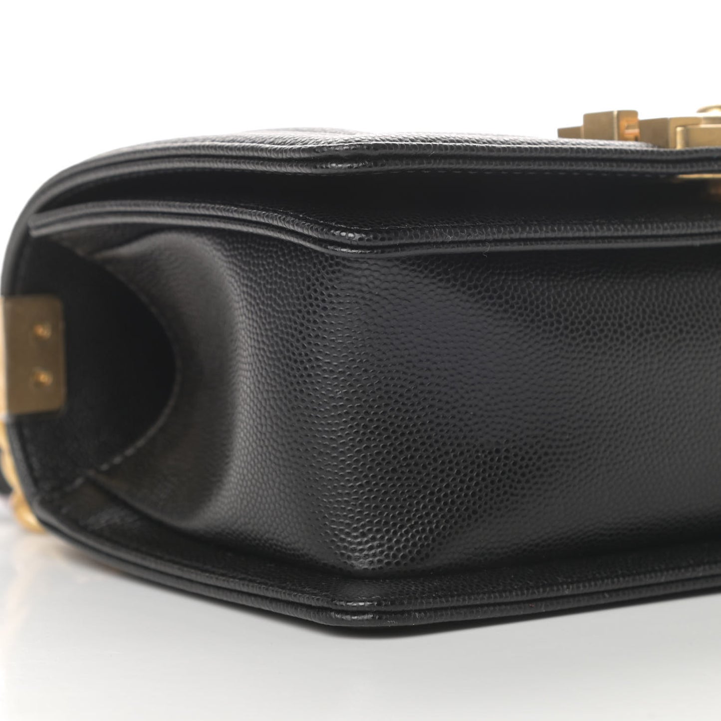 Caviar Quilted Small Boy Flap Black