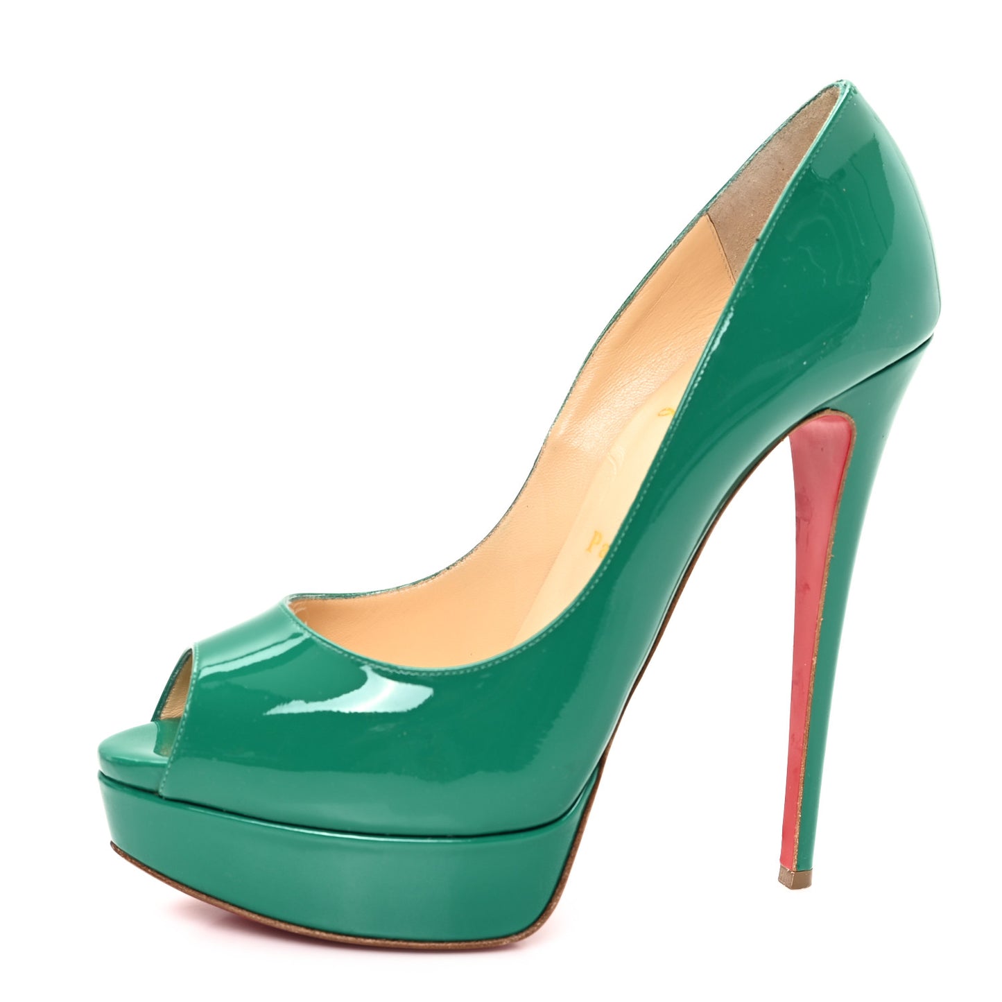 Patent Lady Peep 150 Platform Pumps 40 Mint