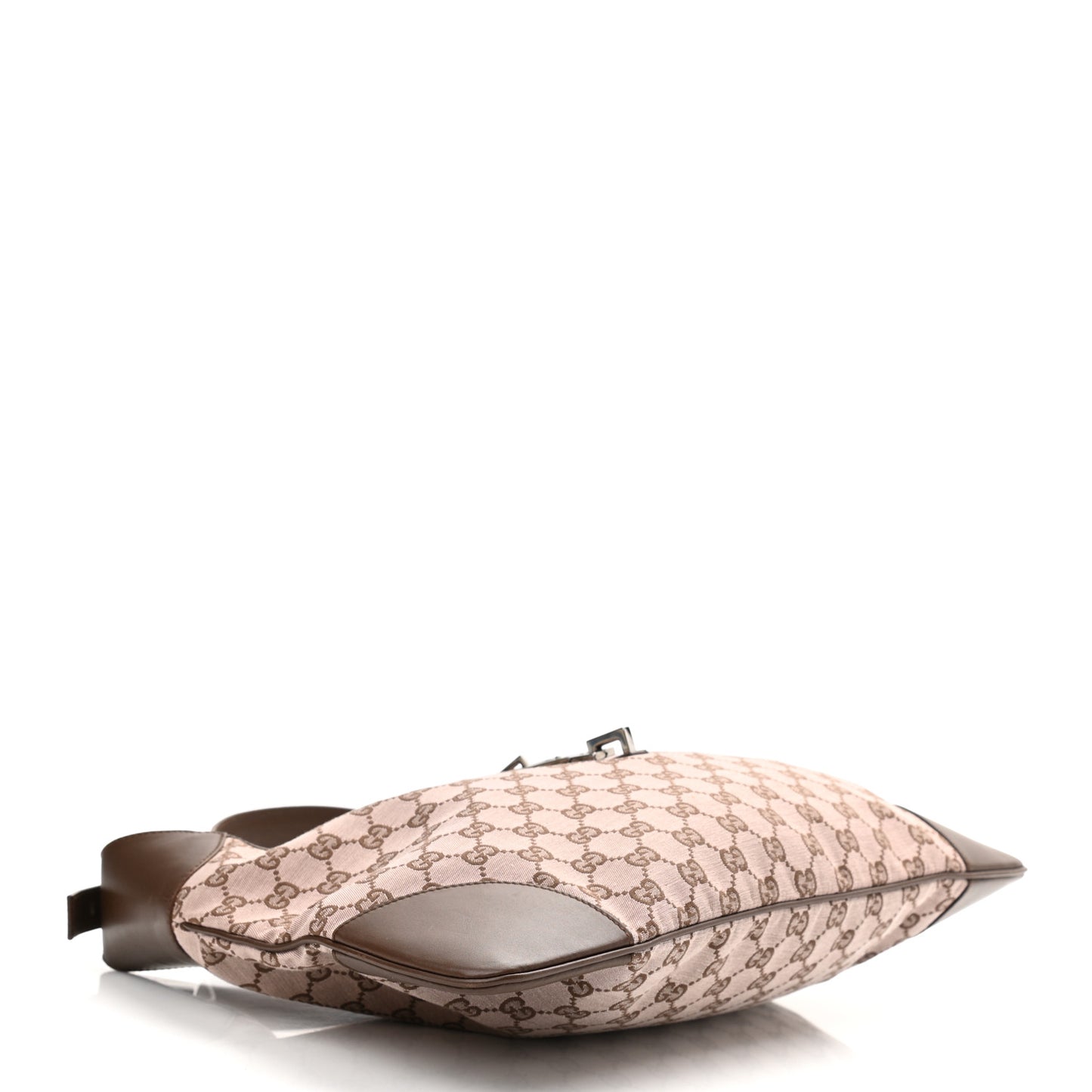 Monogram Lobster Clasp Jackie O Hobo Brown