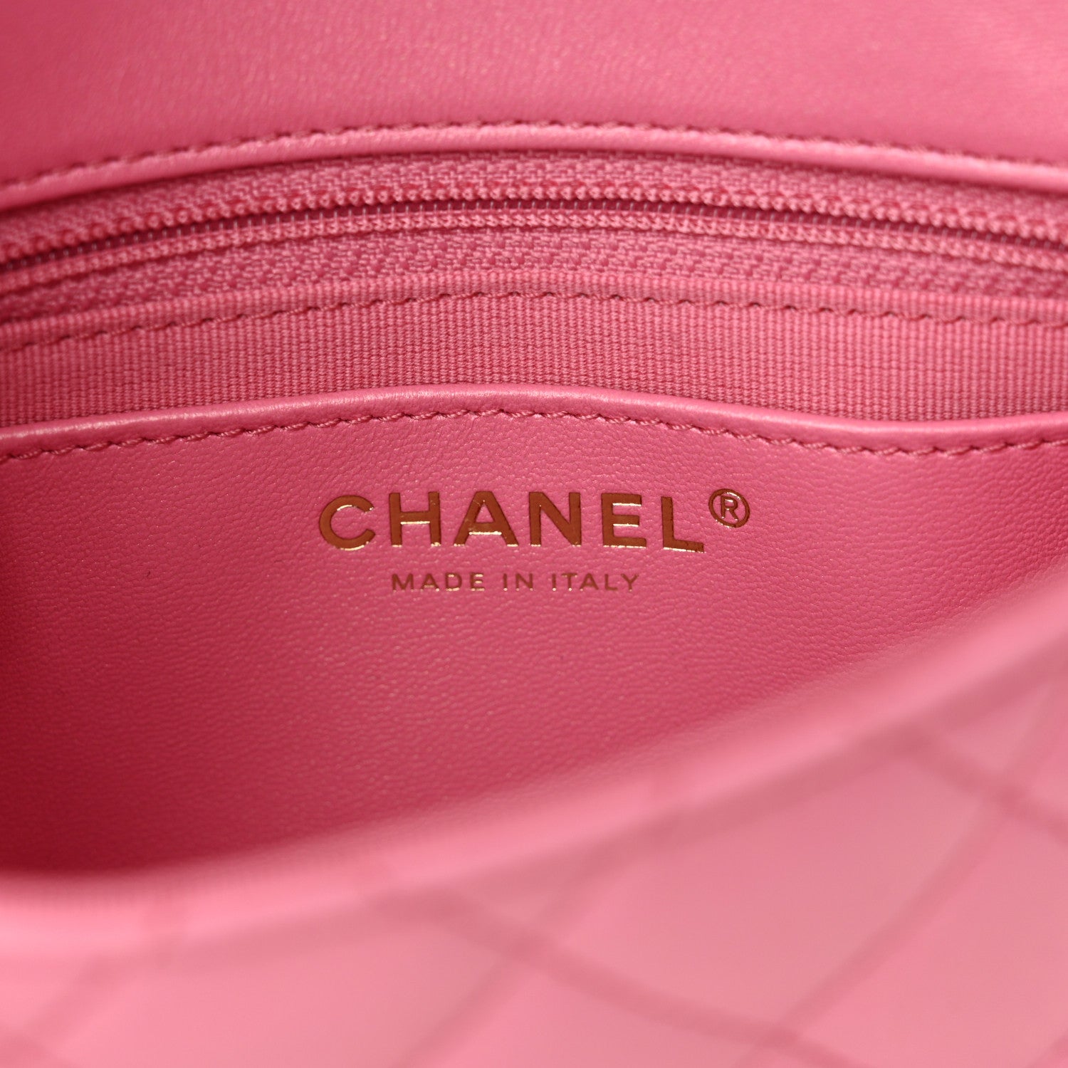 Chanel Lambskin Resin Quilted Mini Heart Square Flap Pink 6 of 11