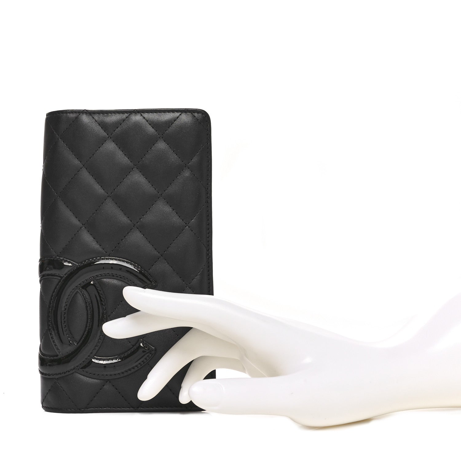 Chanel Calfskin Quilted Cambon Yen Wallet Black 2 of 9