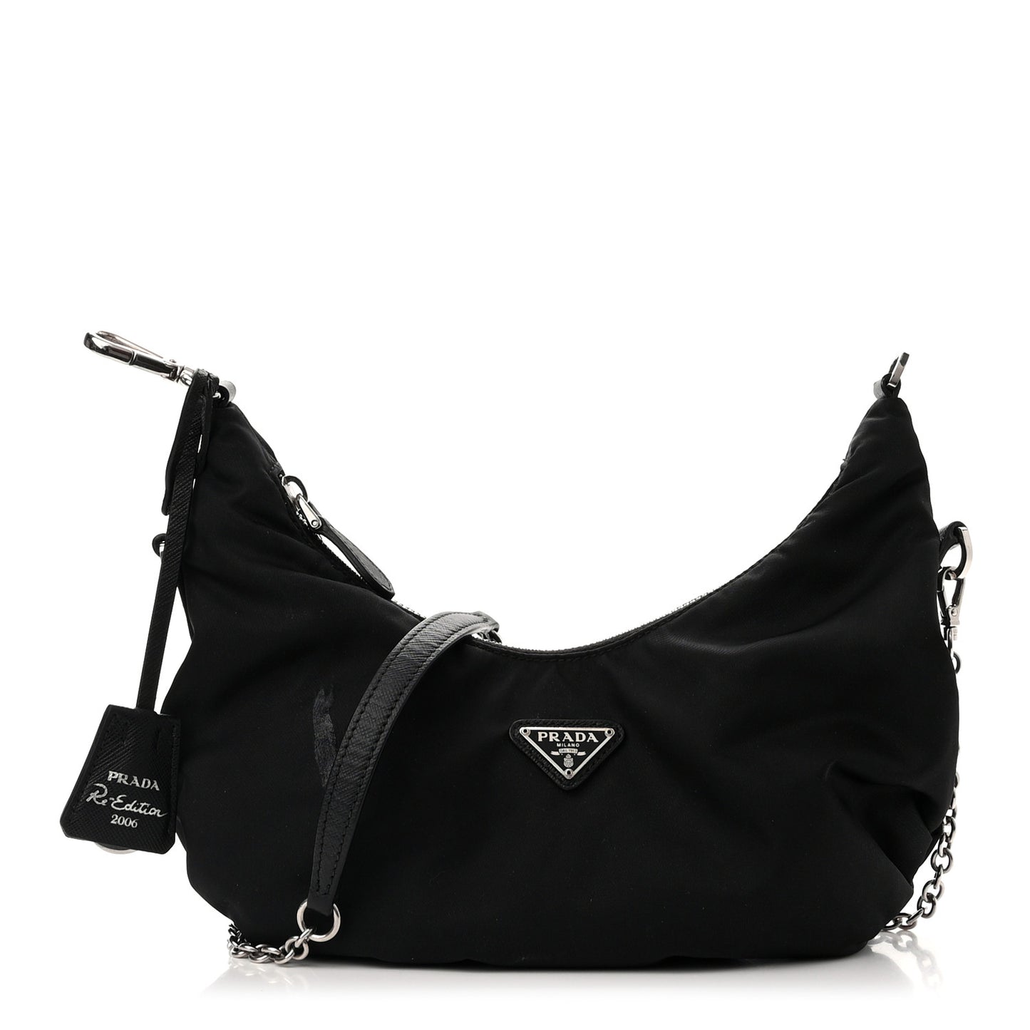Tessuto Nylon Saffiano Re-Edition 2006 Shoulder Bag Black