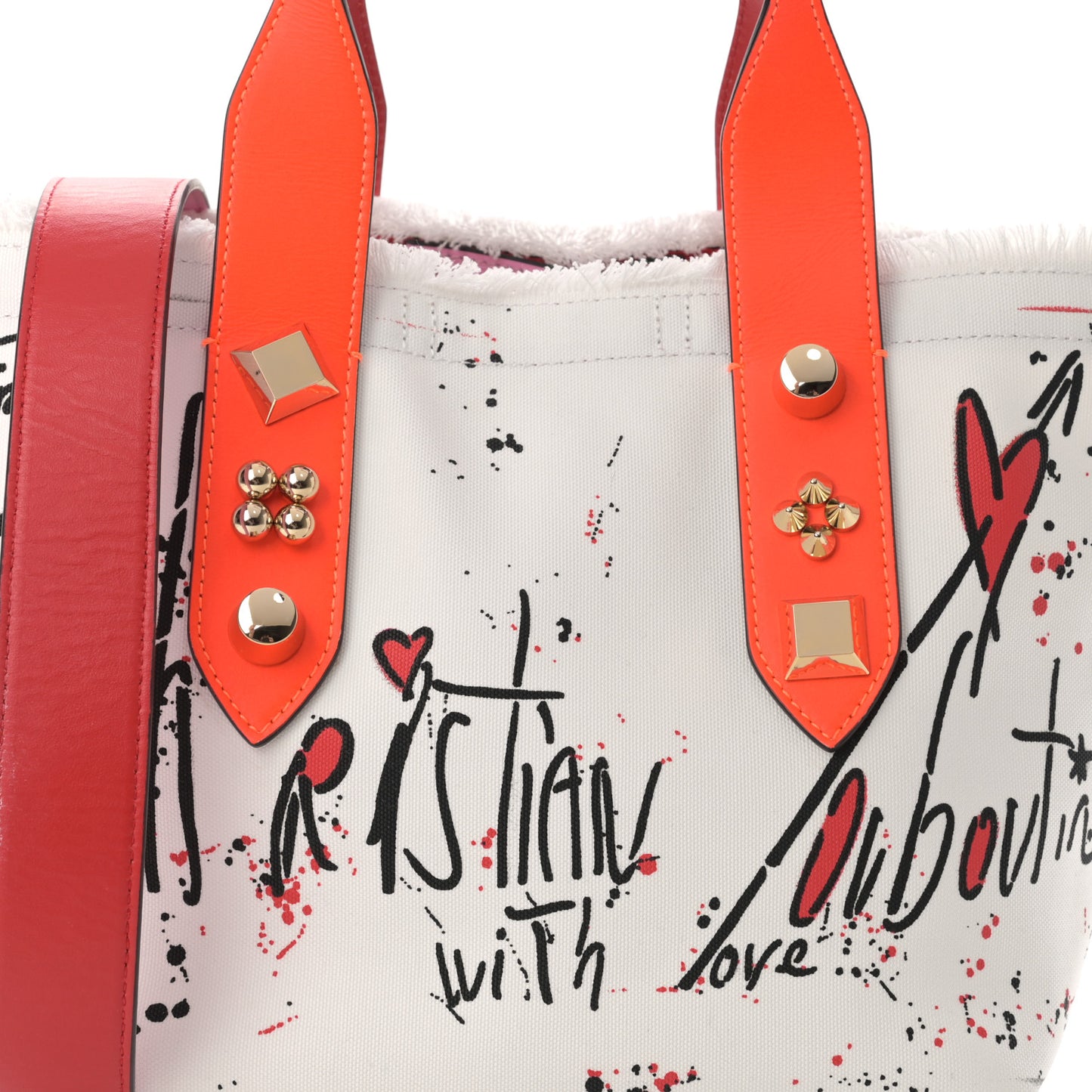Canvas Frangibus Tote White Multicolor