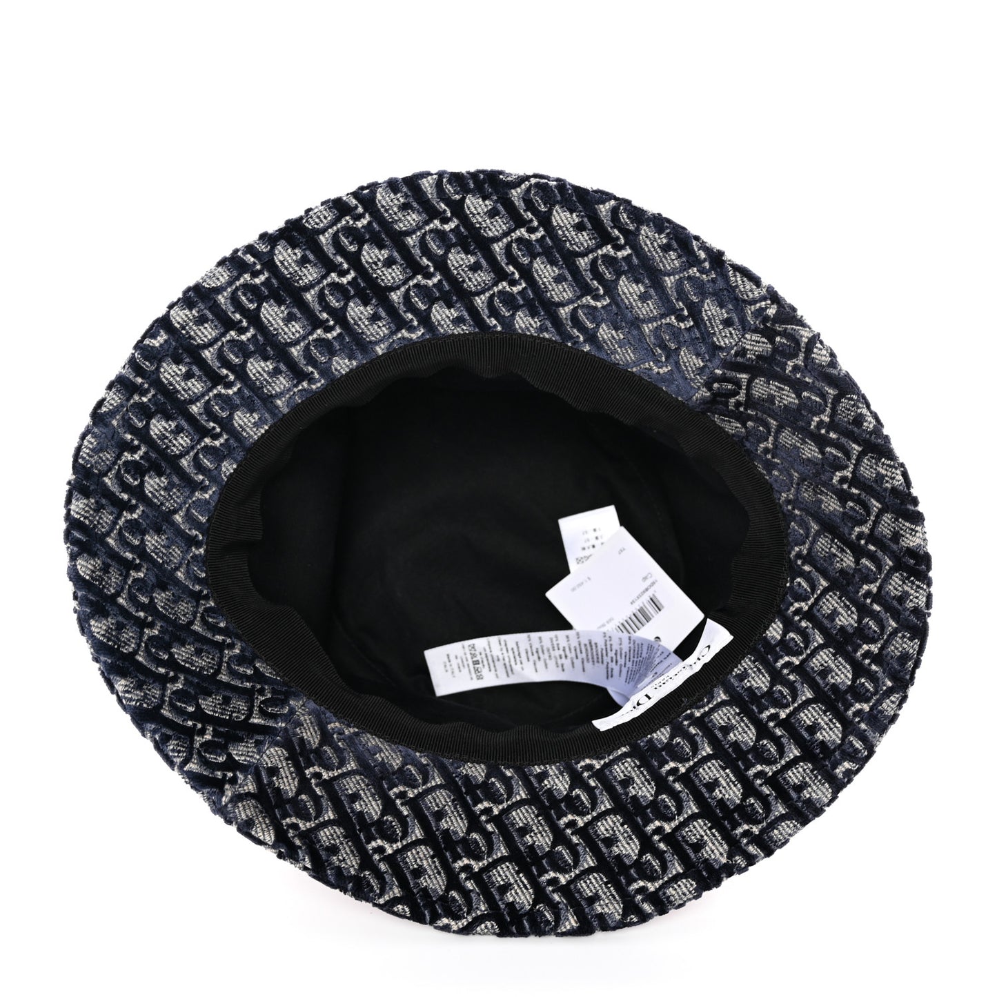 Velvet Oblique Large Brim Bucket Hat 57 Bleu Red