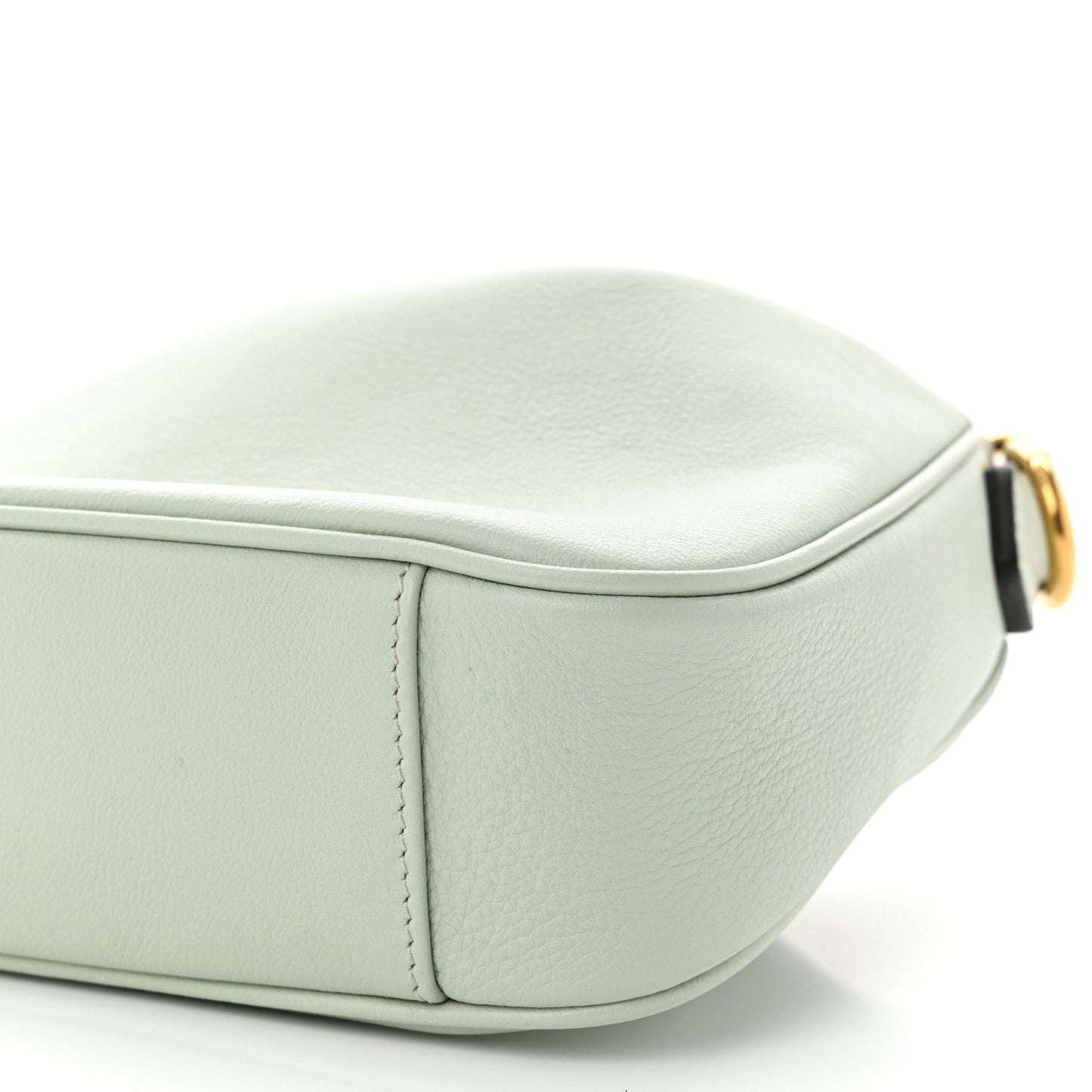Softy Wonka Textured Dollar Calfskin Small Diana Shoulder Bag Pale Green