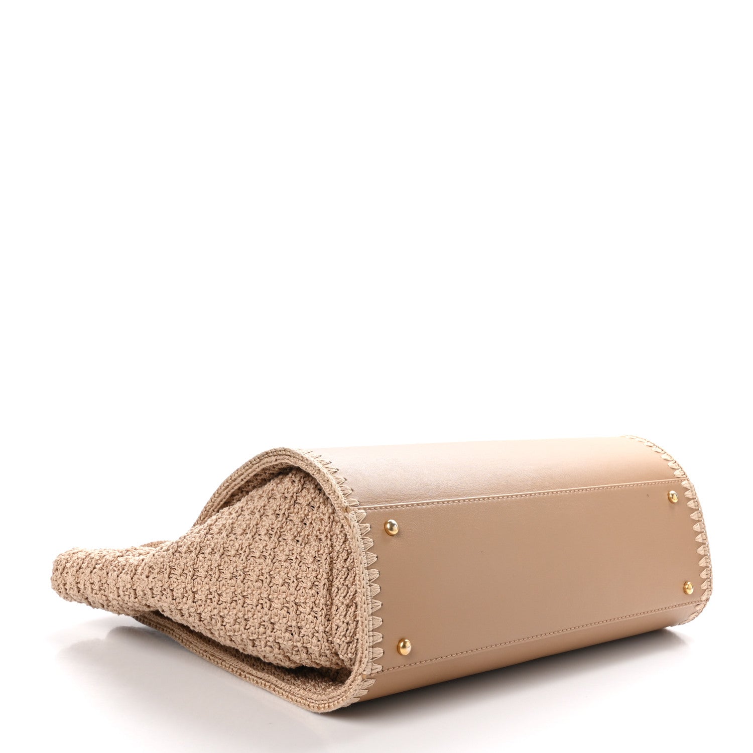 Chanel Calfskin Knit Medium Deauville Tote Beige 4 of 10