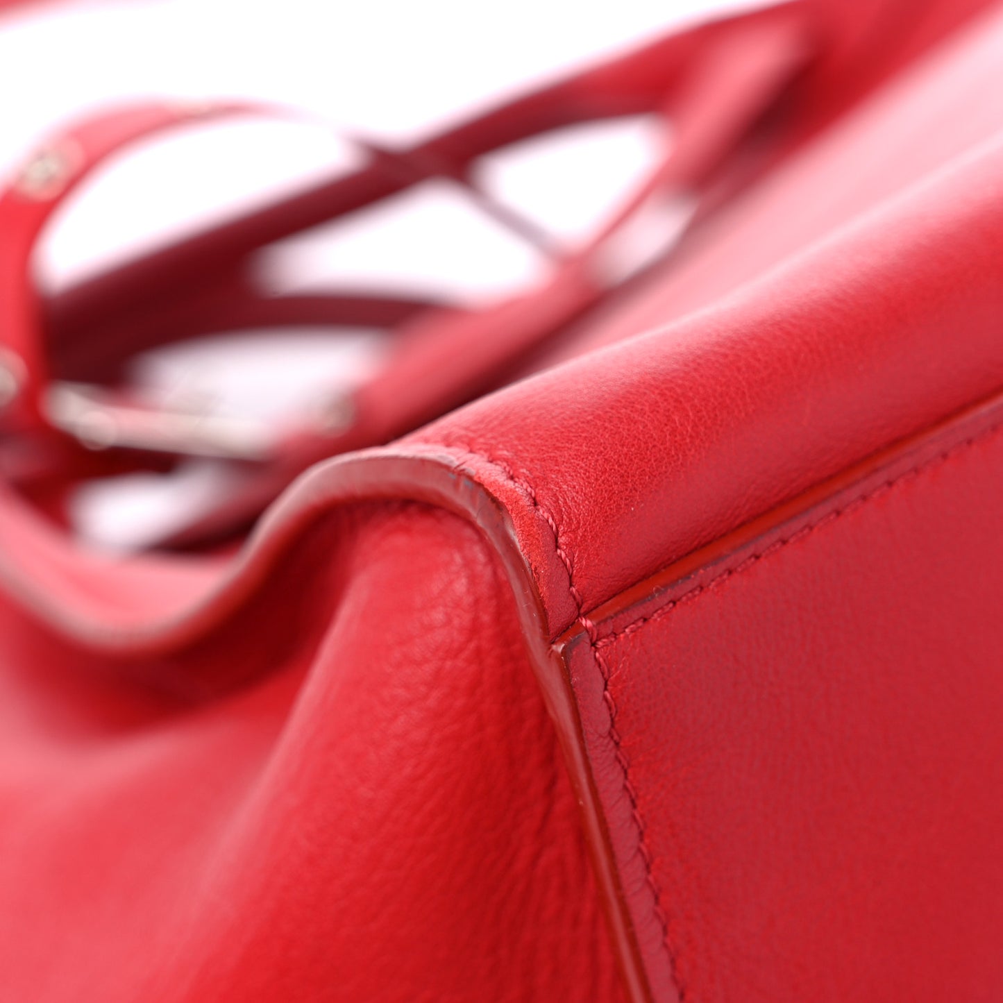 Smooth Calfskin Small Big Bag Red