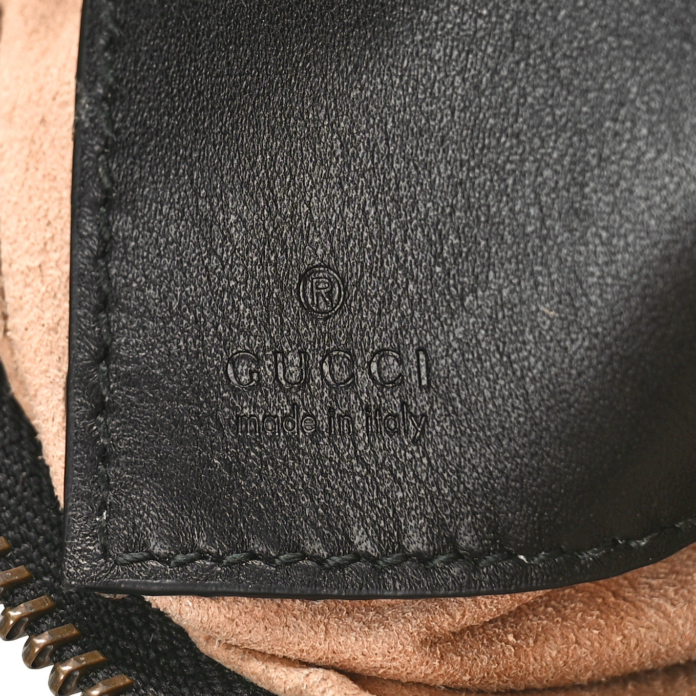 Calfskin Matelasse Mini GG Marmont Chain Bag Black
