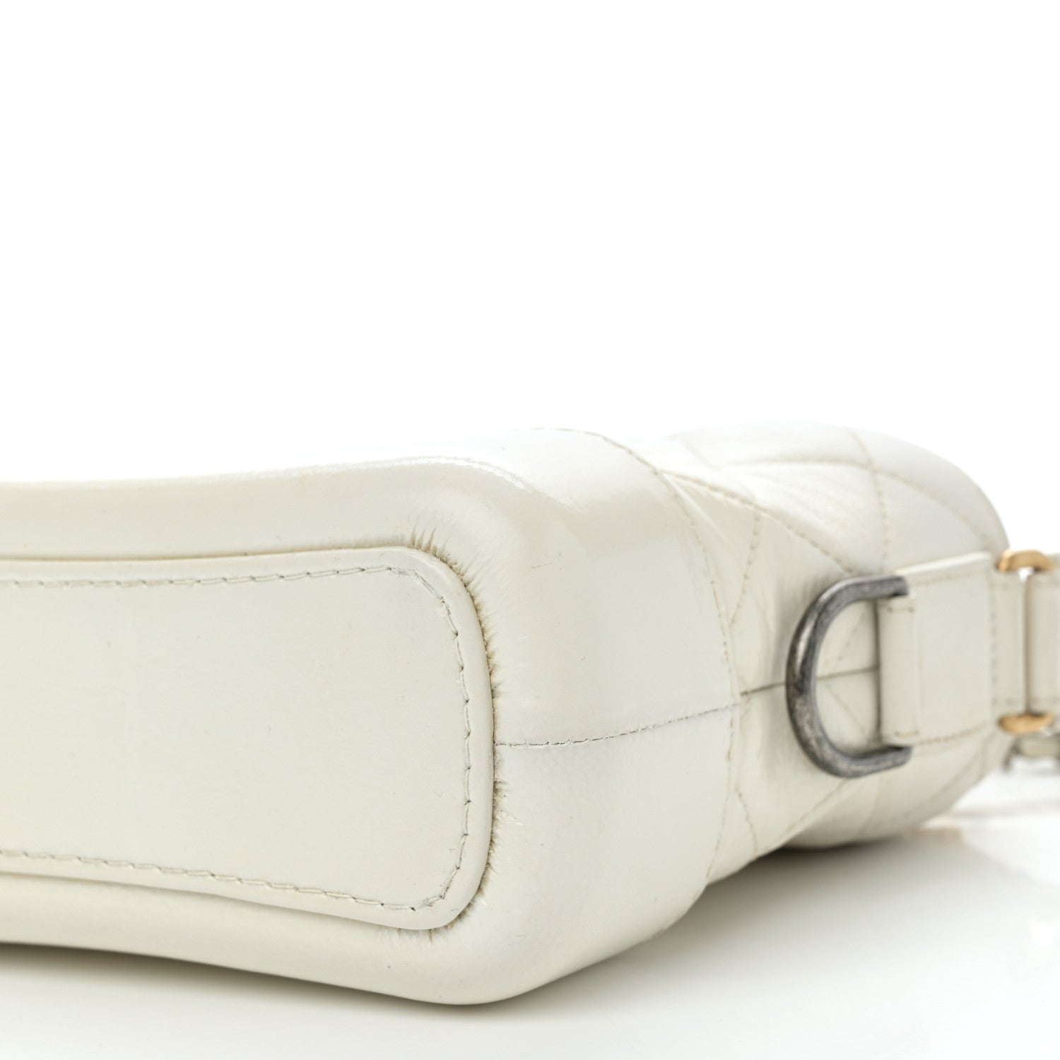 Chanel Aged Calfskin Quilted Small Gabrielle Hobo White 10 of 10