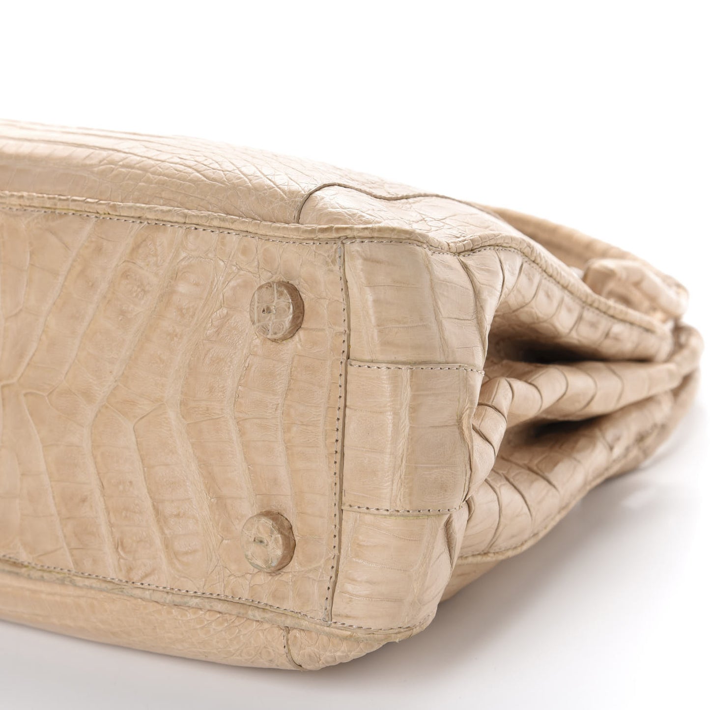 Crocodile Shoulder Bag Beige