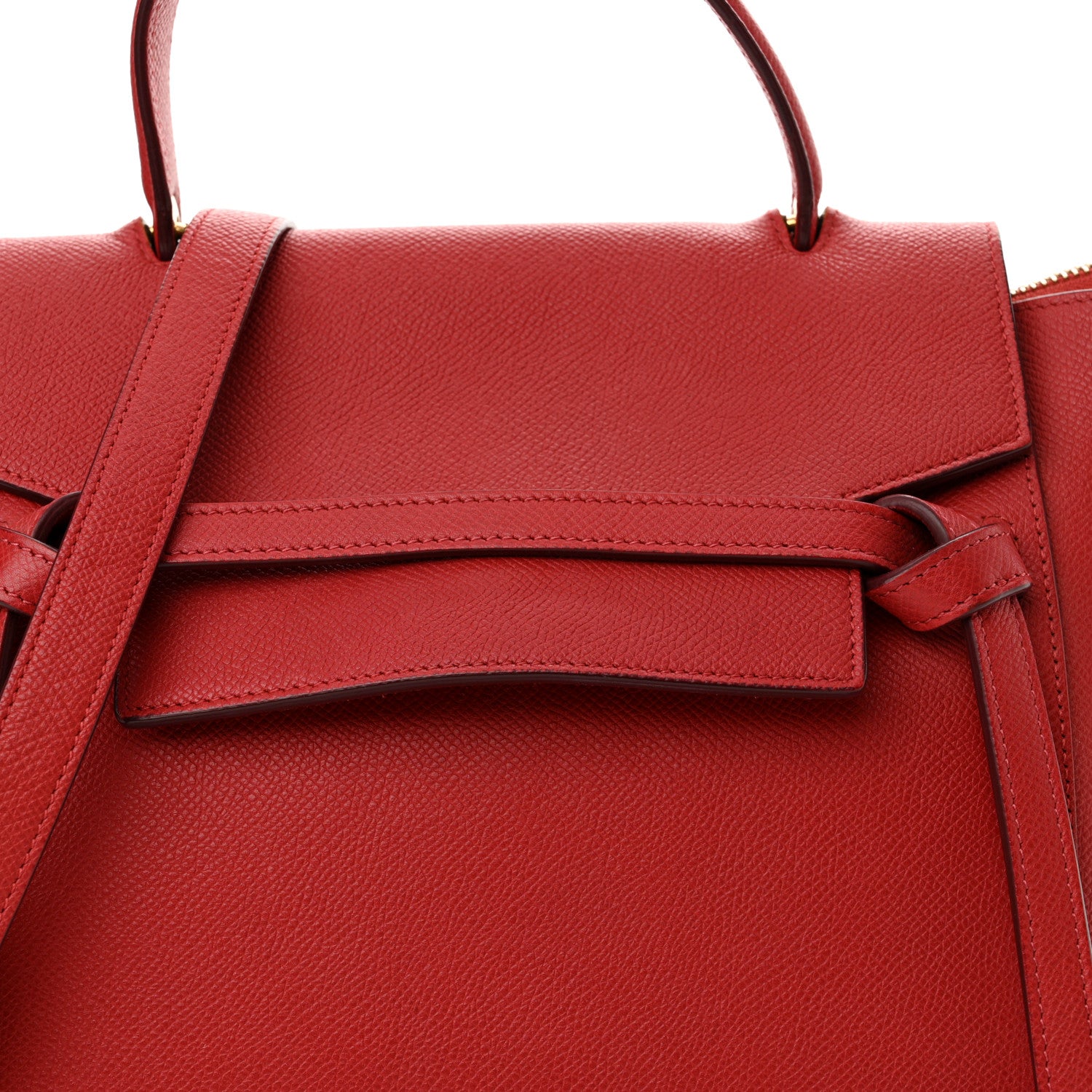 Celine Baby Grained Calfskin Micro Belt Bag Coquelicot 8 of 14