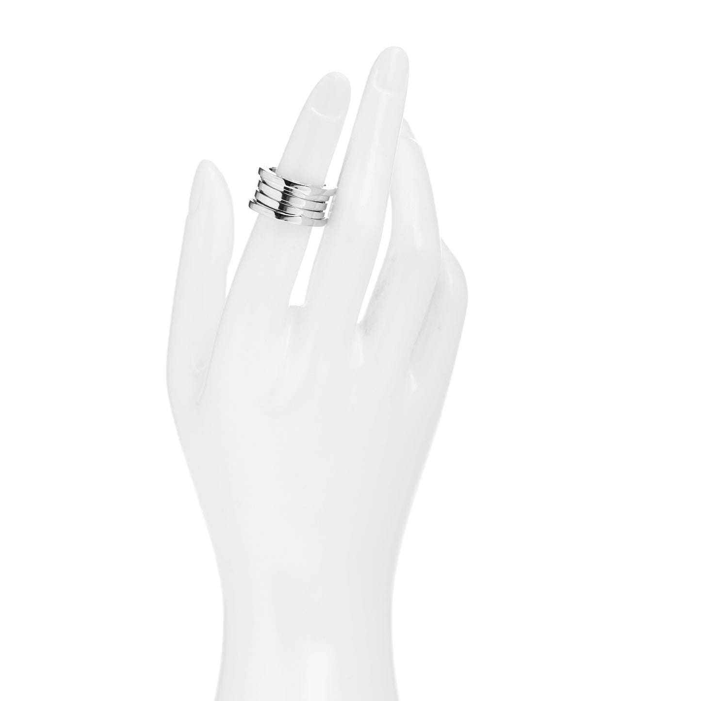 18K White Gold B.Zero1 Four-Band Ring 50 5.25